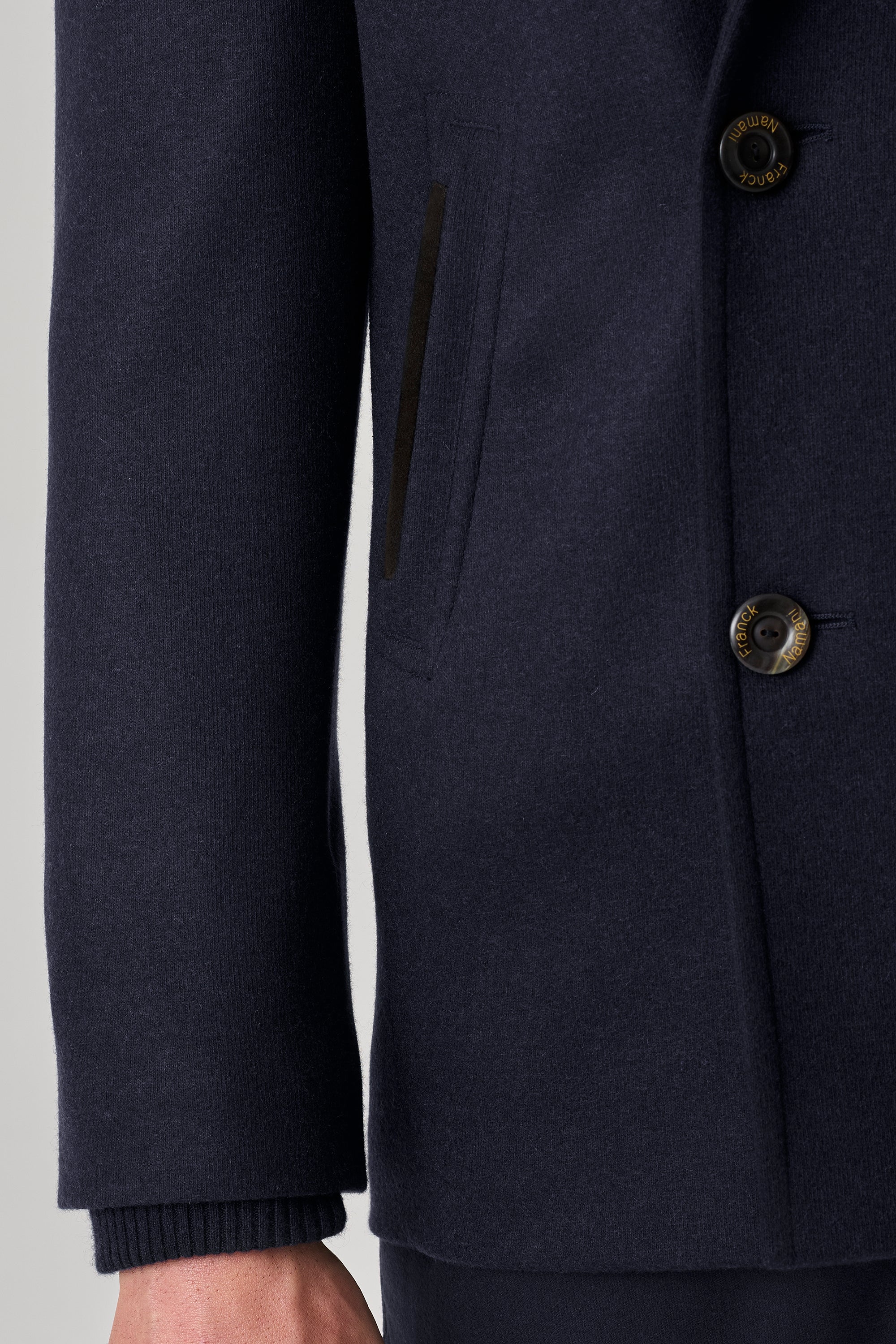 Ultimum cashmere® felt duffle coat with mink collar