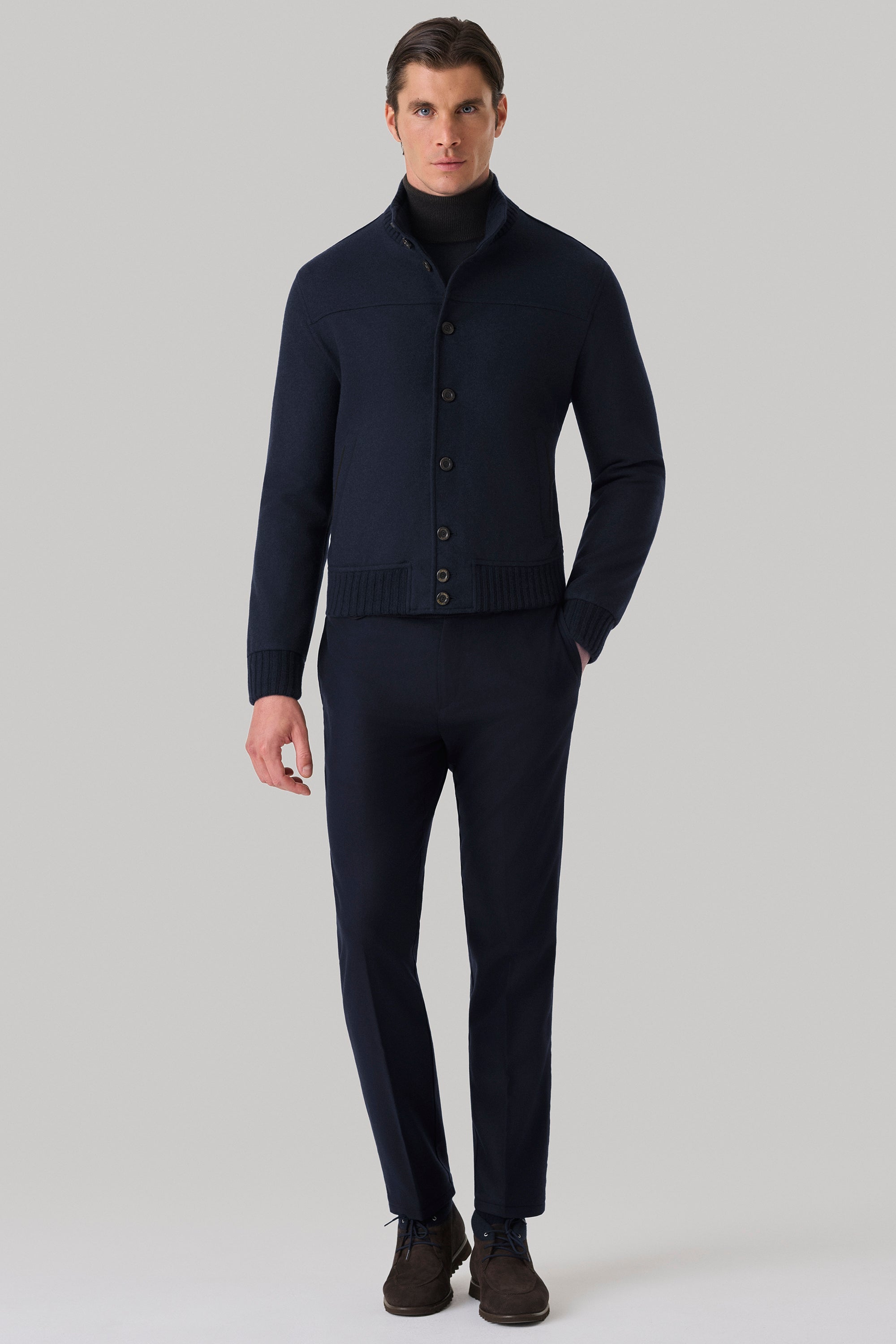 Blouson Confort Bottoni en ultimum cachemire felt double
