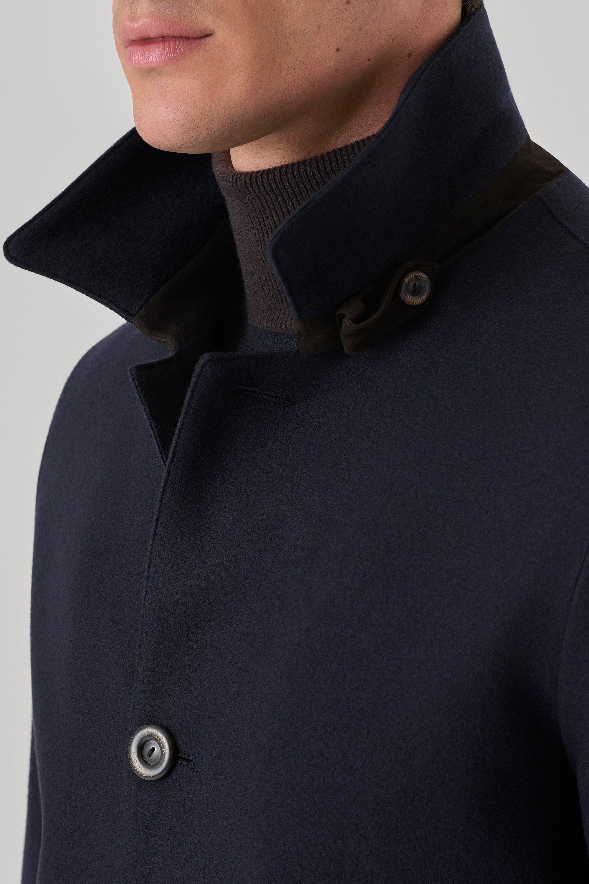 Flint coat in ultimum cashmere® felt lined with mink