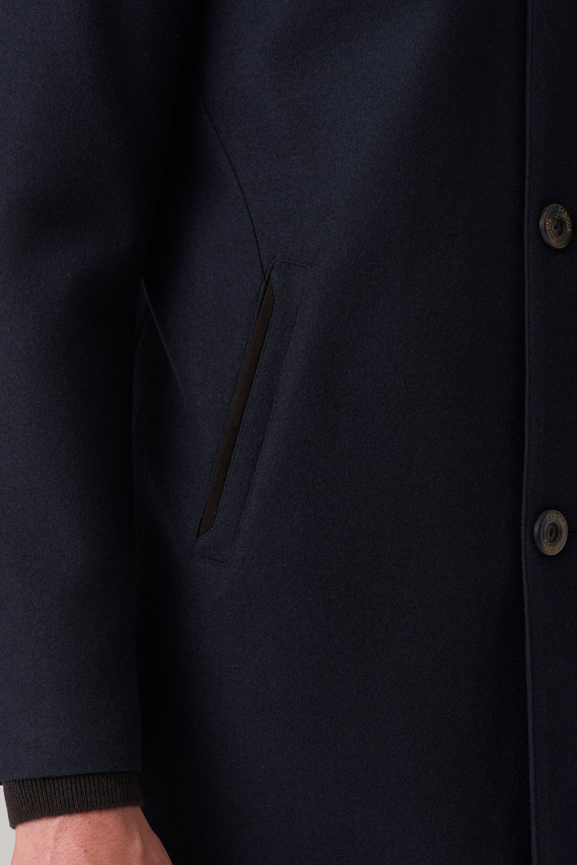 Flint coat in ultimum cashmere® felt lined with mink