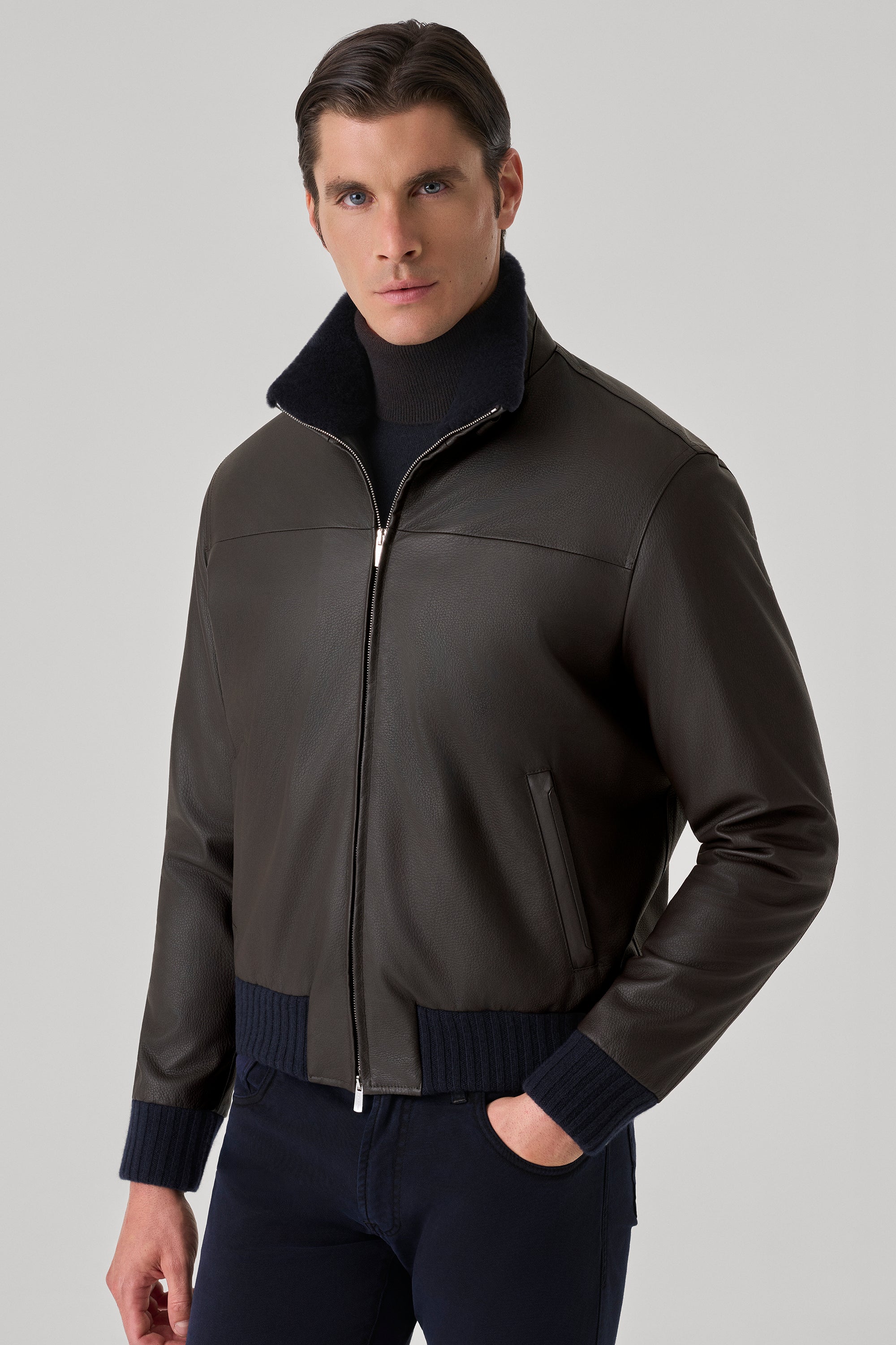 Comfort deer leather jacket