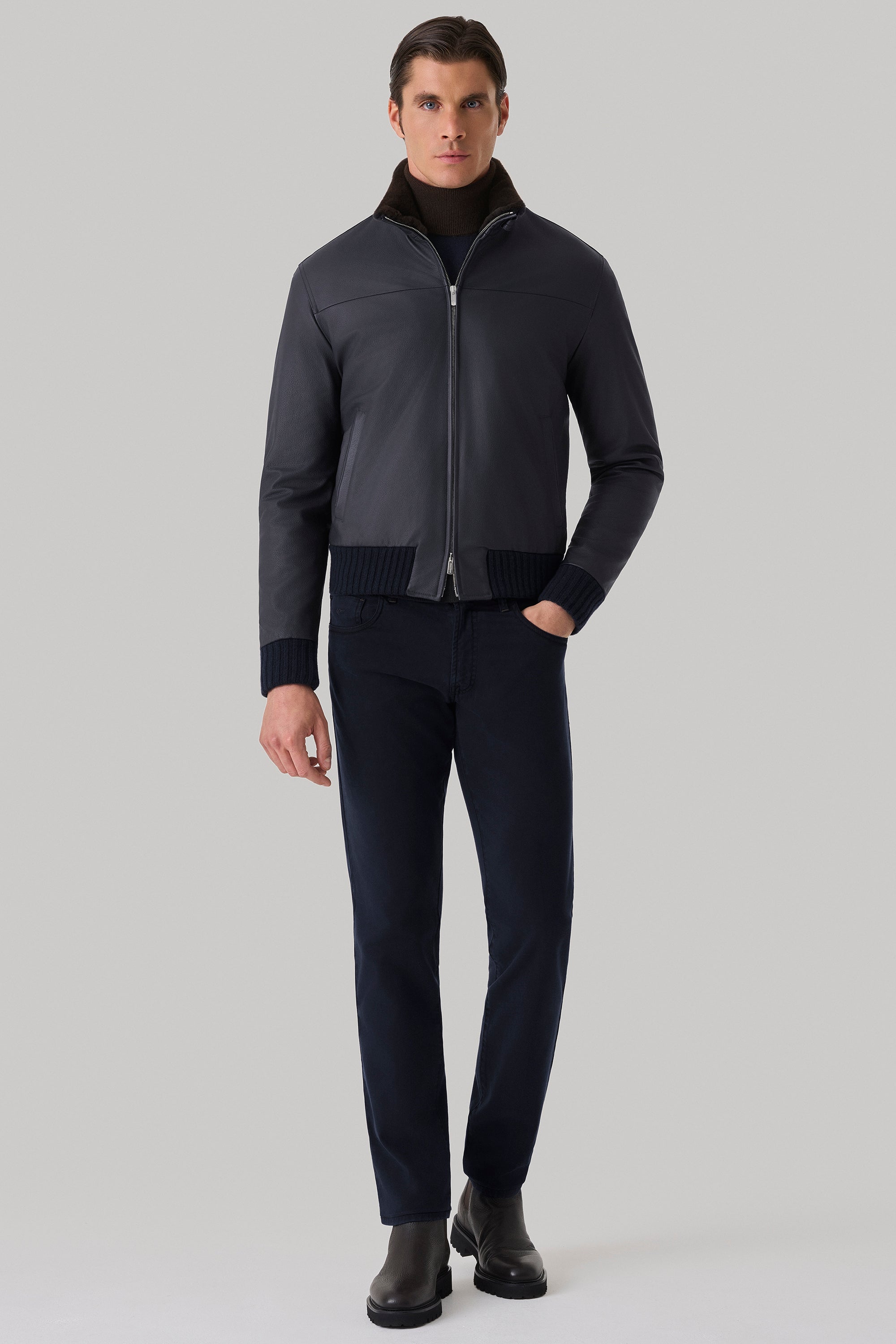 Comfort deer leather jacket