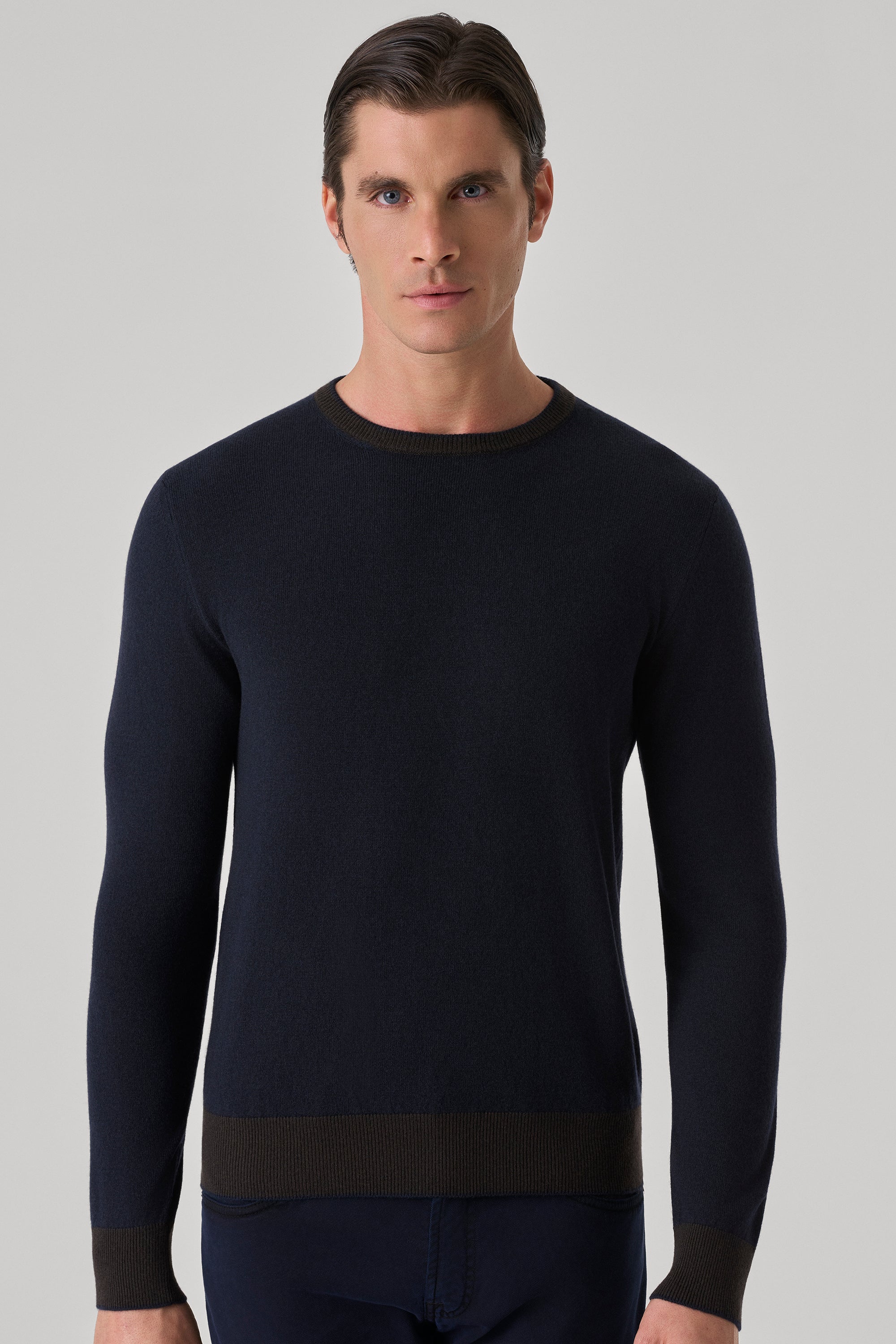 Pull Girocollo Bicolore