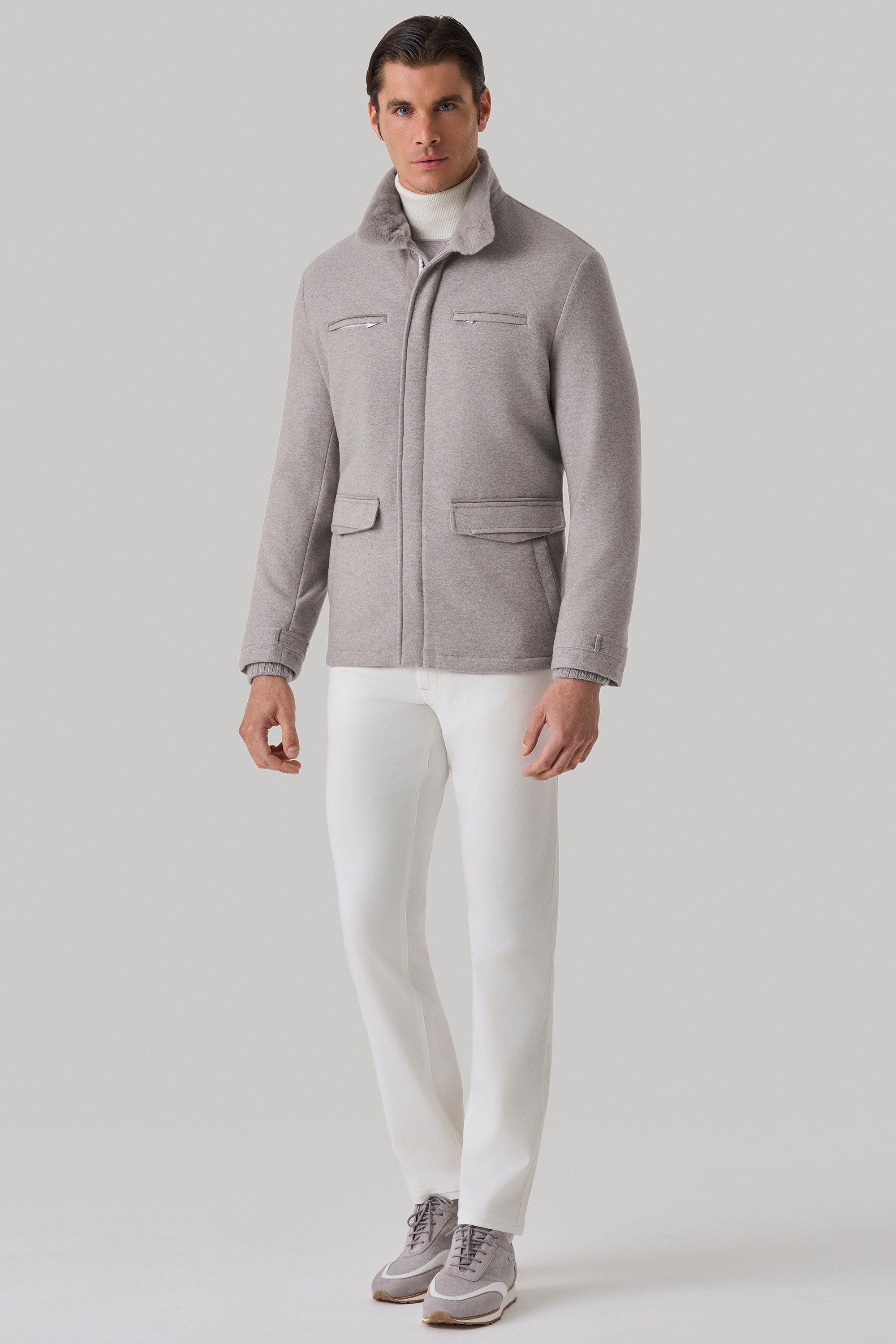 Parka Austin en ultimum cachemire felt et vison