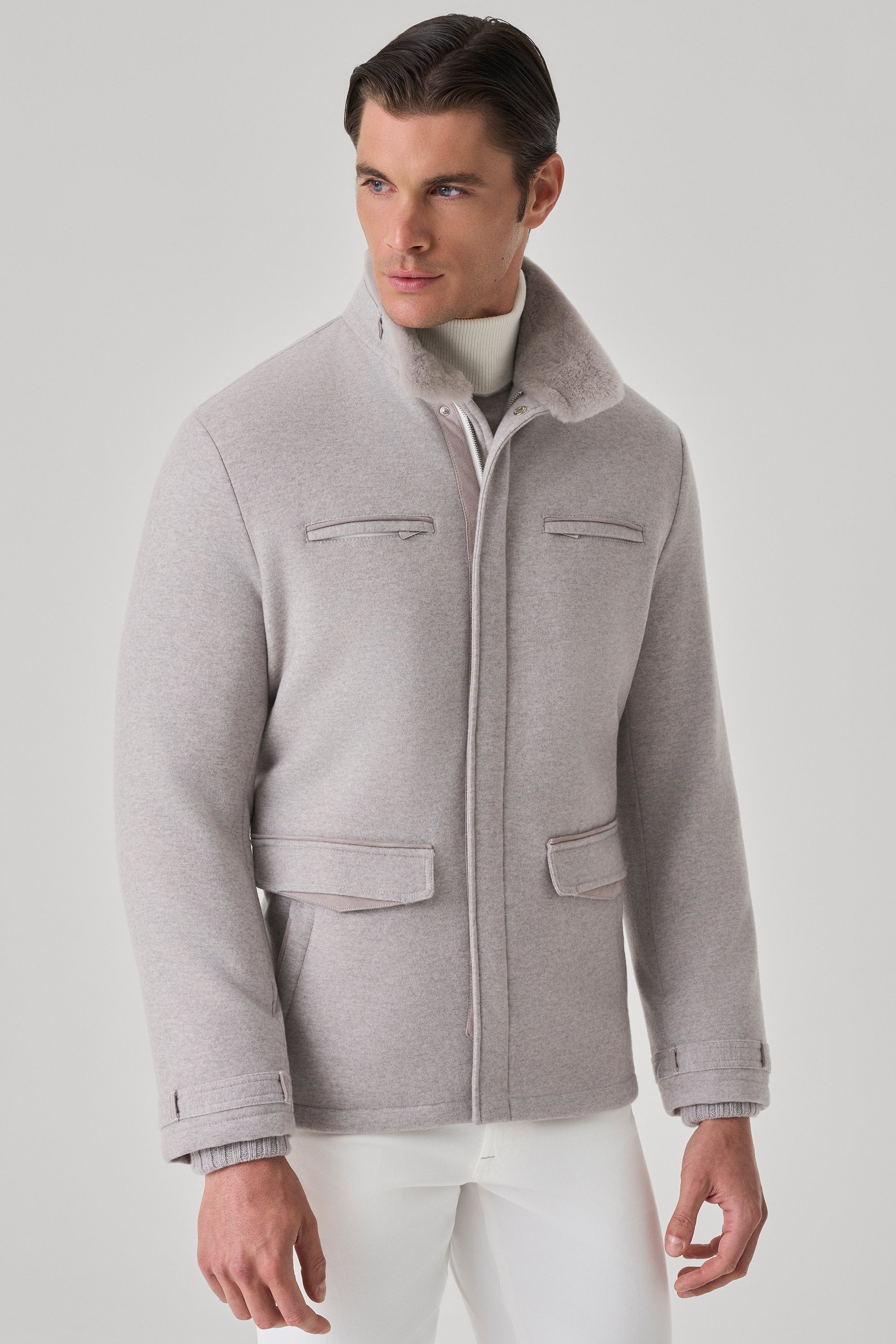 Parka Austin en ultimum cachemire felt et vison