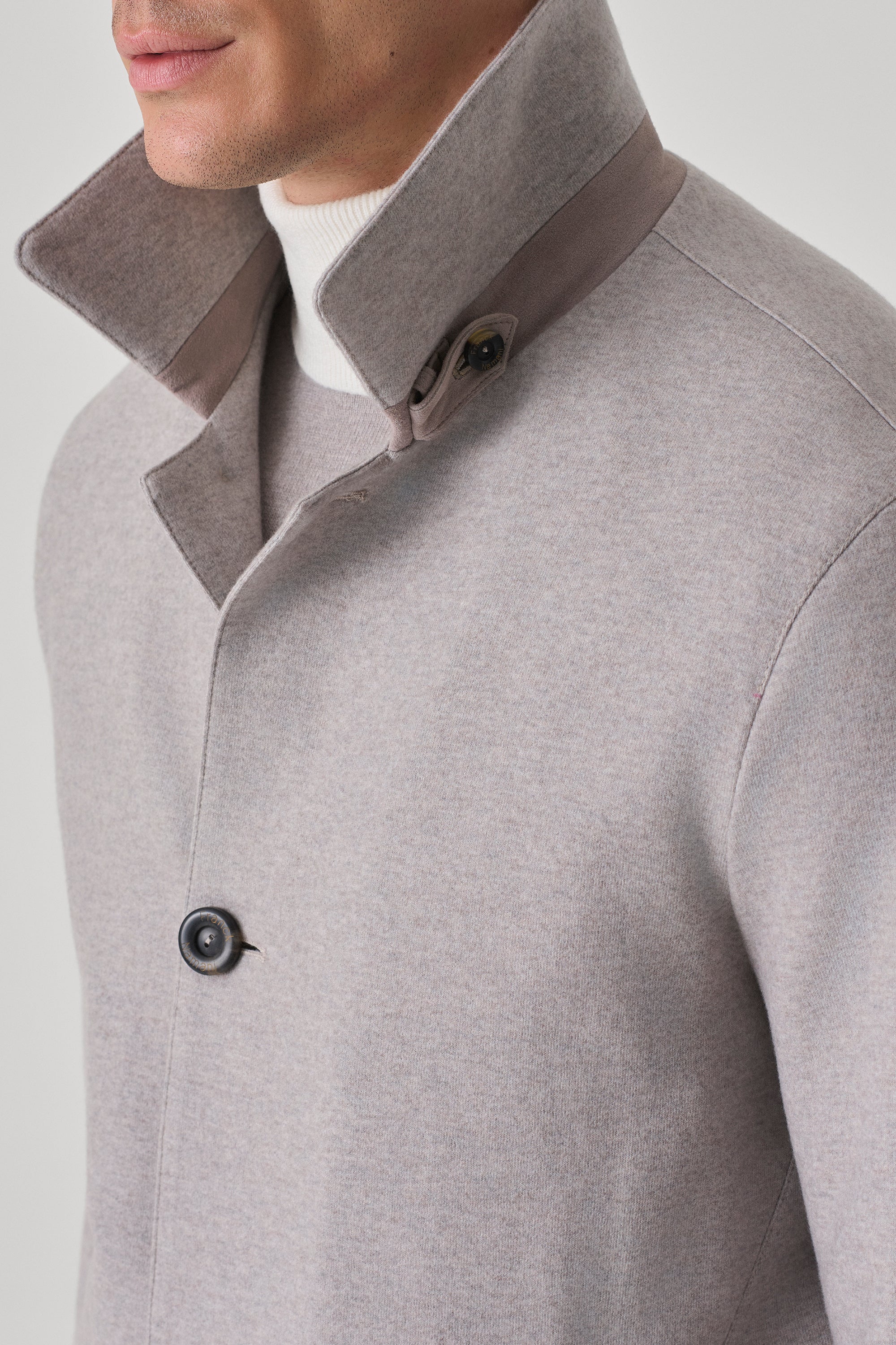Flint coat in ultimum cashmere® felt lined with mink