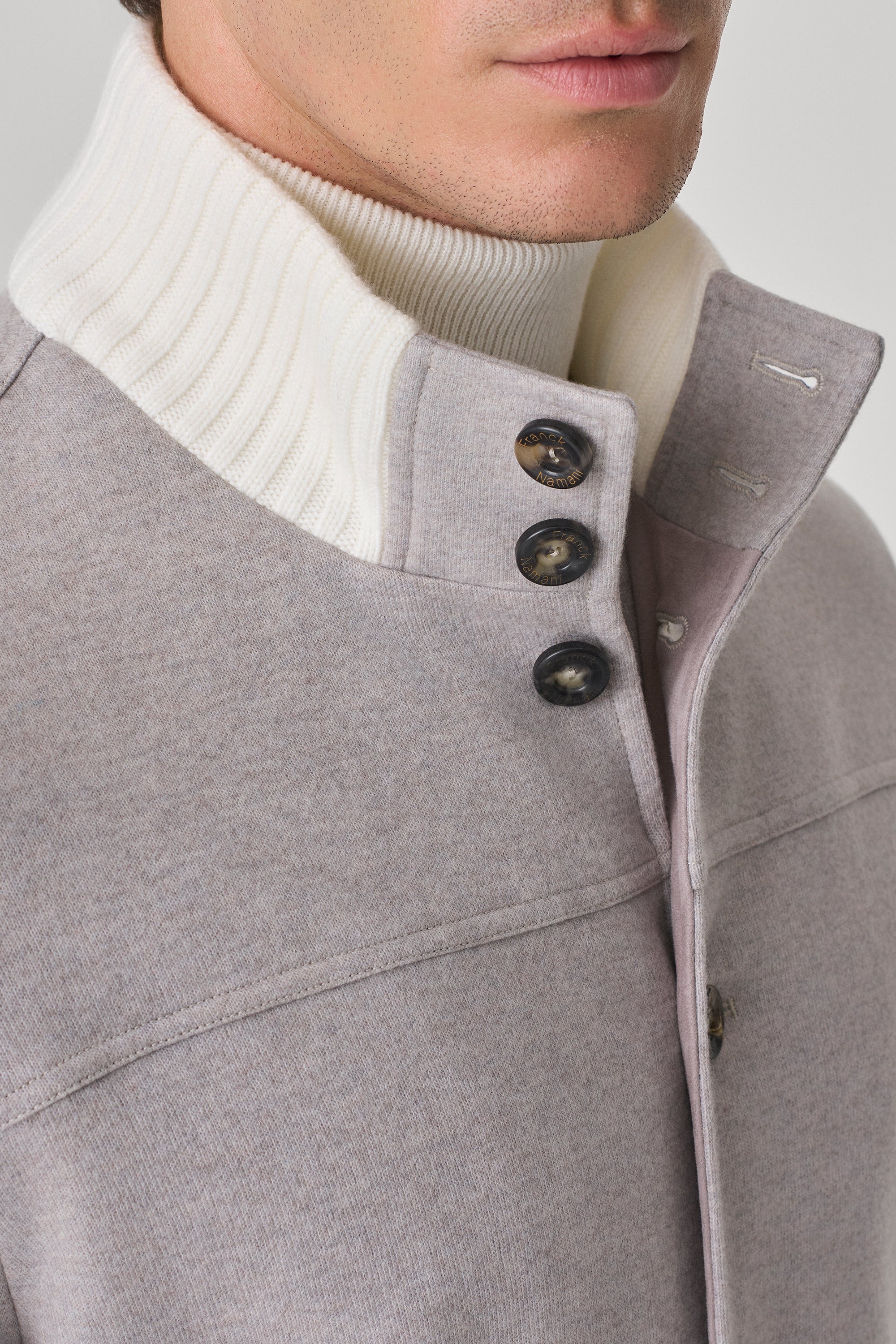 Blouson Confort Bottoni en ultimum cachemire felt double