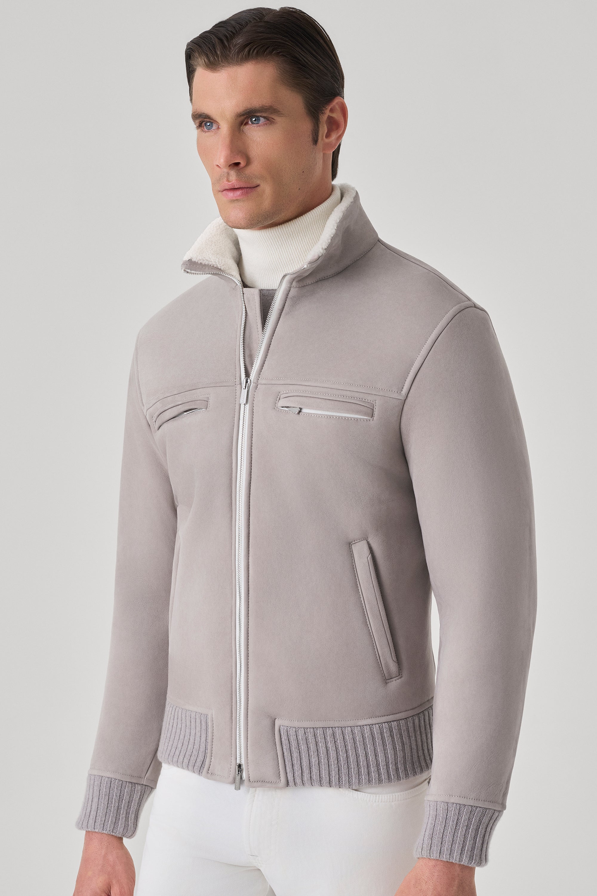Blouson Cortina en suède, doublure en mouton