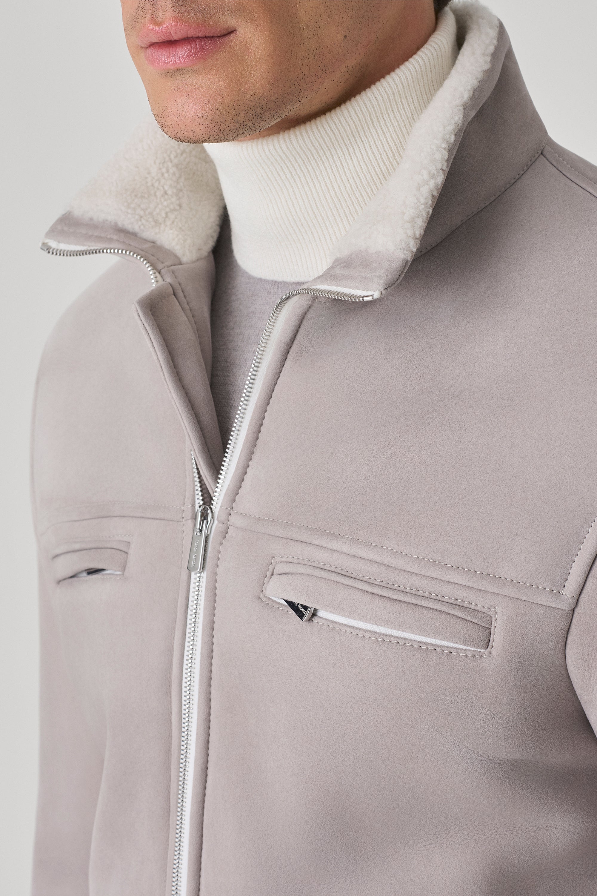 Blouson Cortina en suède, doublure en mouton
