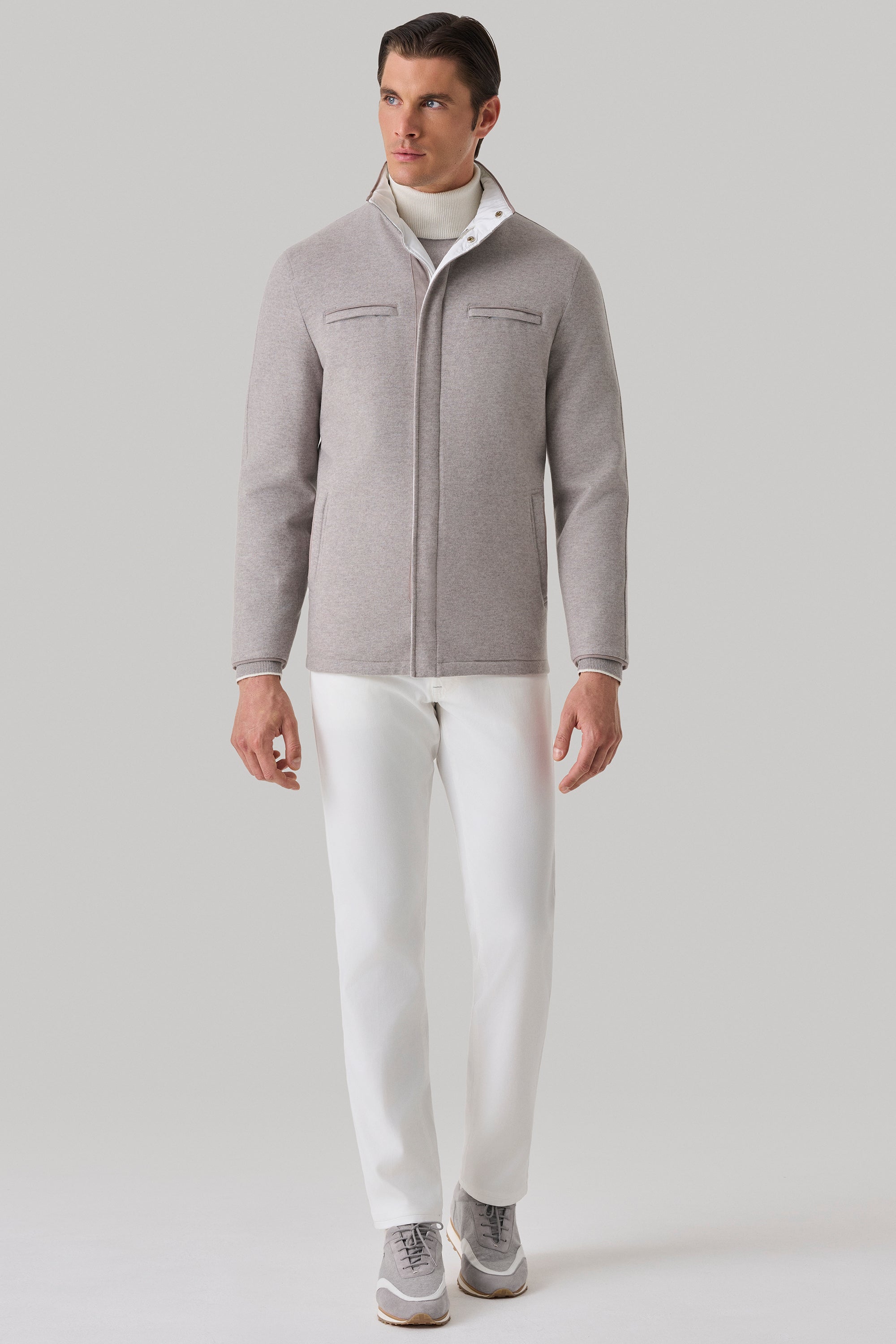 Parka Tom réversible en ultimum cachemire felt et silk nylon ultra-light