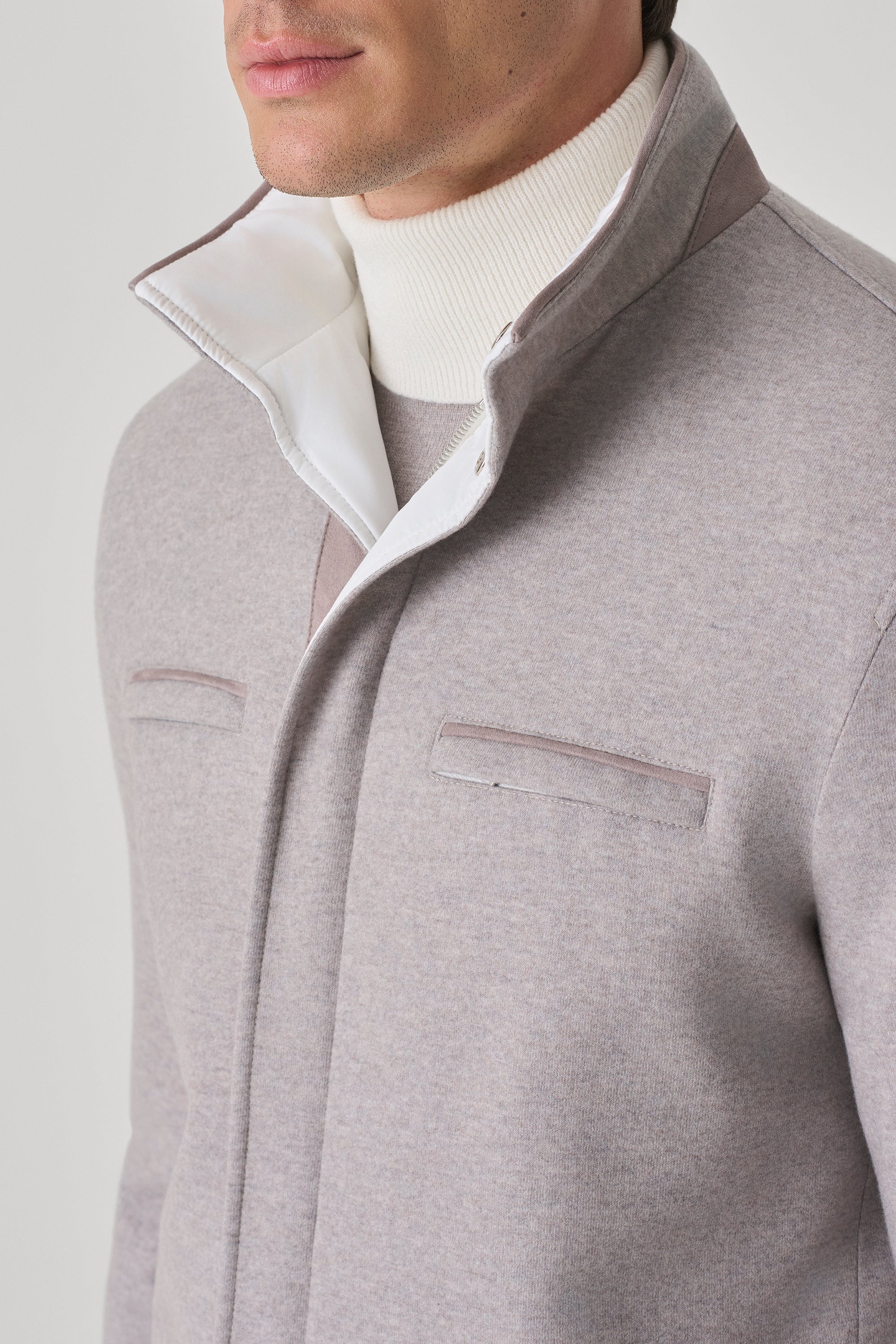 Parka Tom réversible en ultimum cachemire felt et silk nylon ultra-light