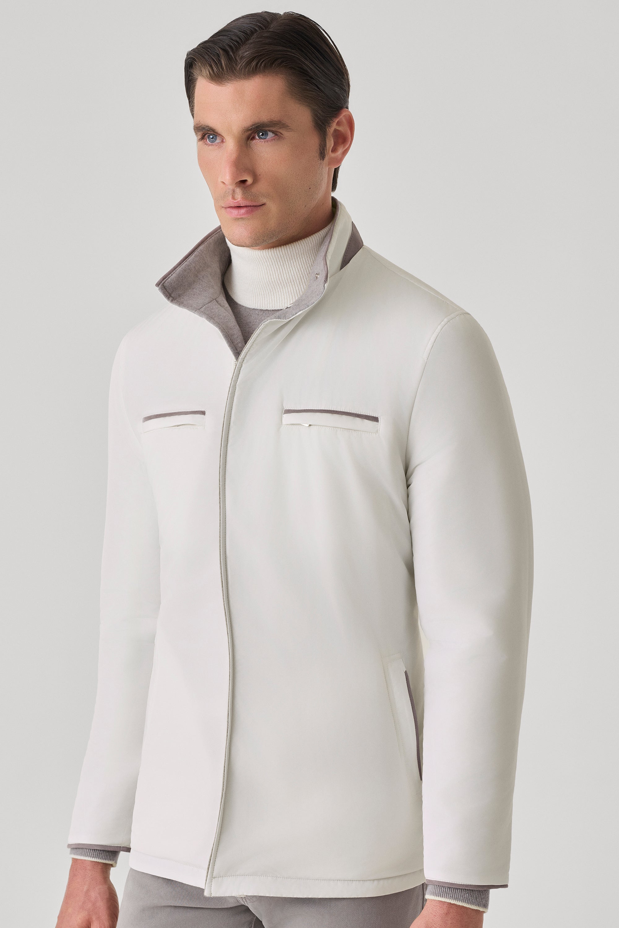 Parka Tom réversible en ultimum cachemire felt et silk nylon ultra-light