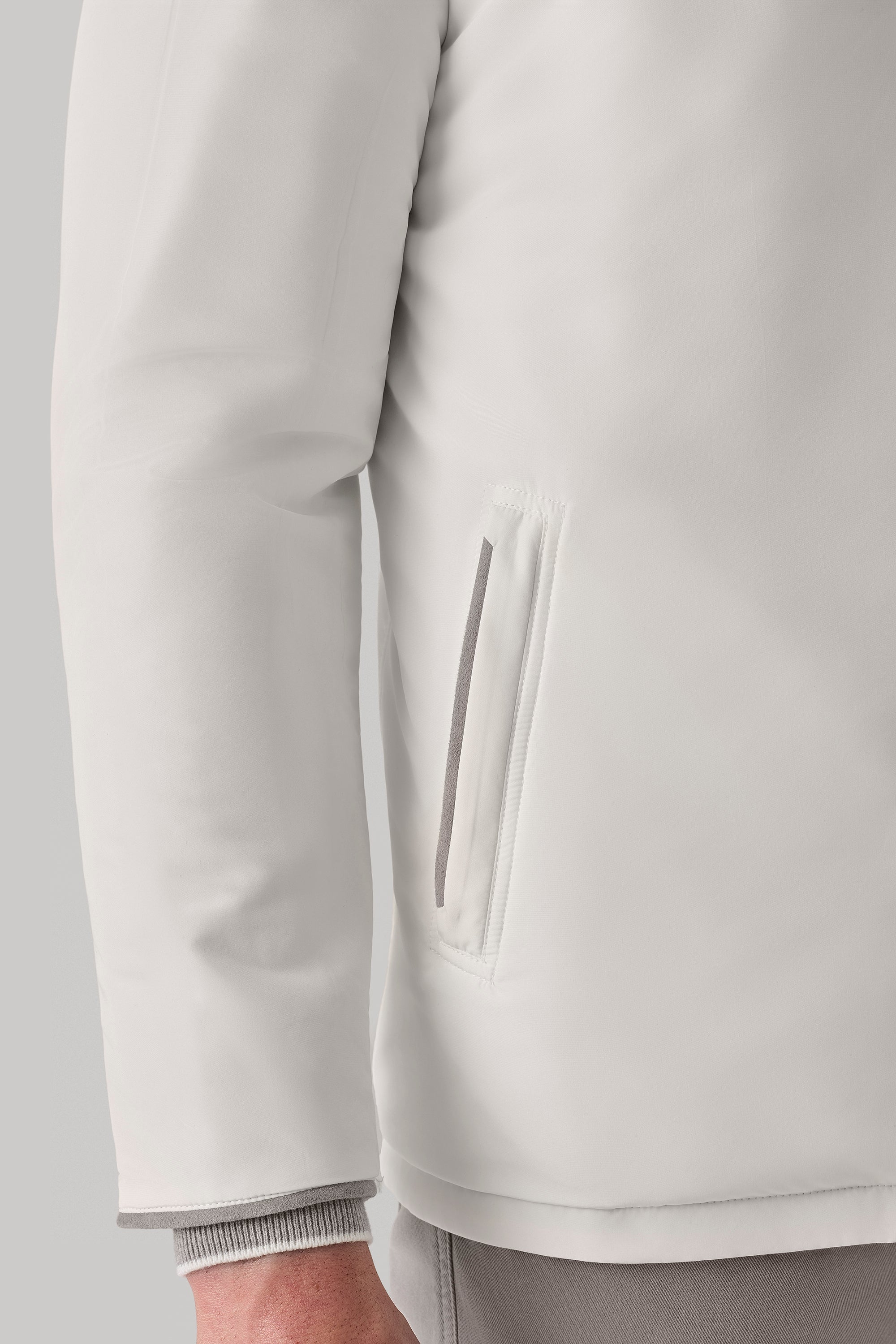 Parka Tom réversible en ultimum cachemire felt et silk nylon ultra-light