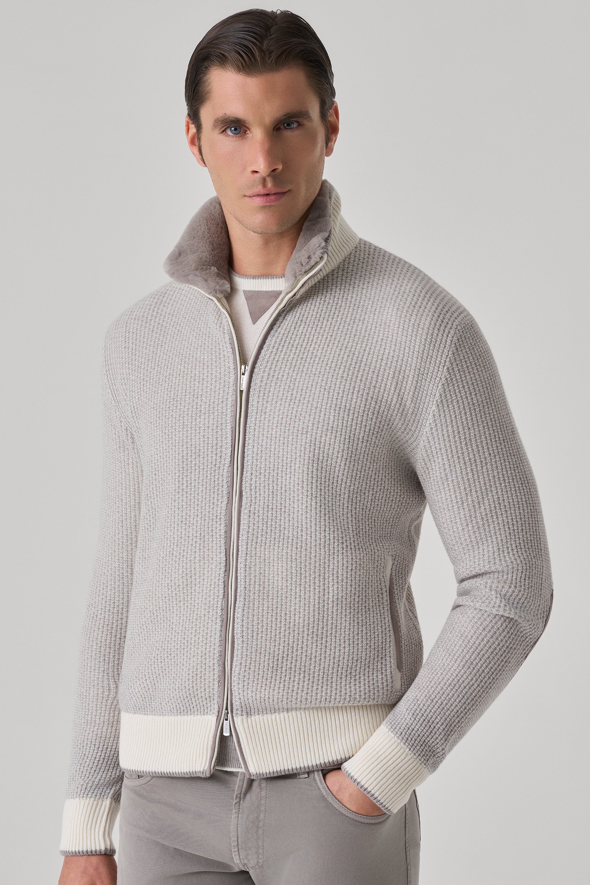 Cardigan Enge Bicolore