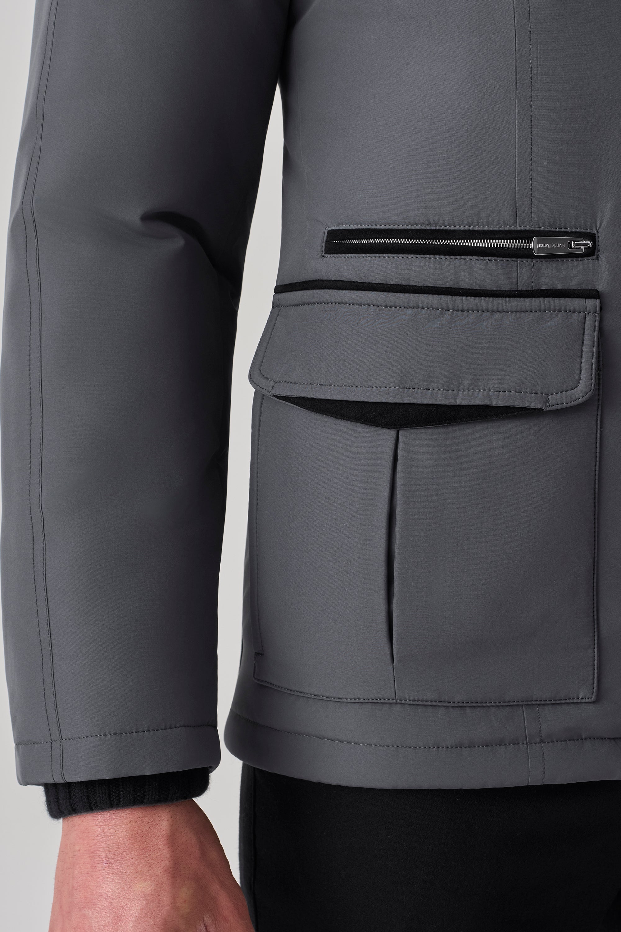 Parka Elvis en silk nylon ultra-light et vison