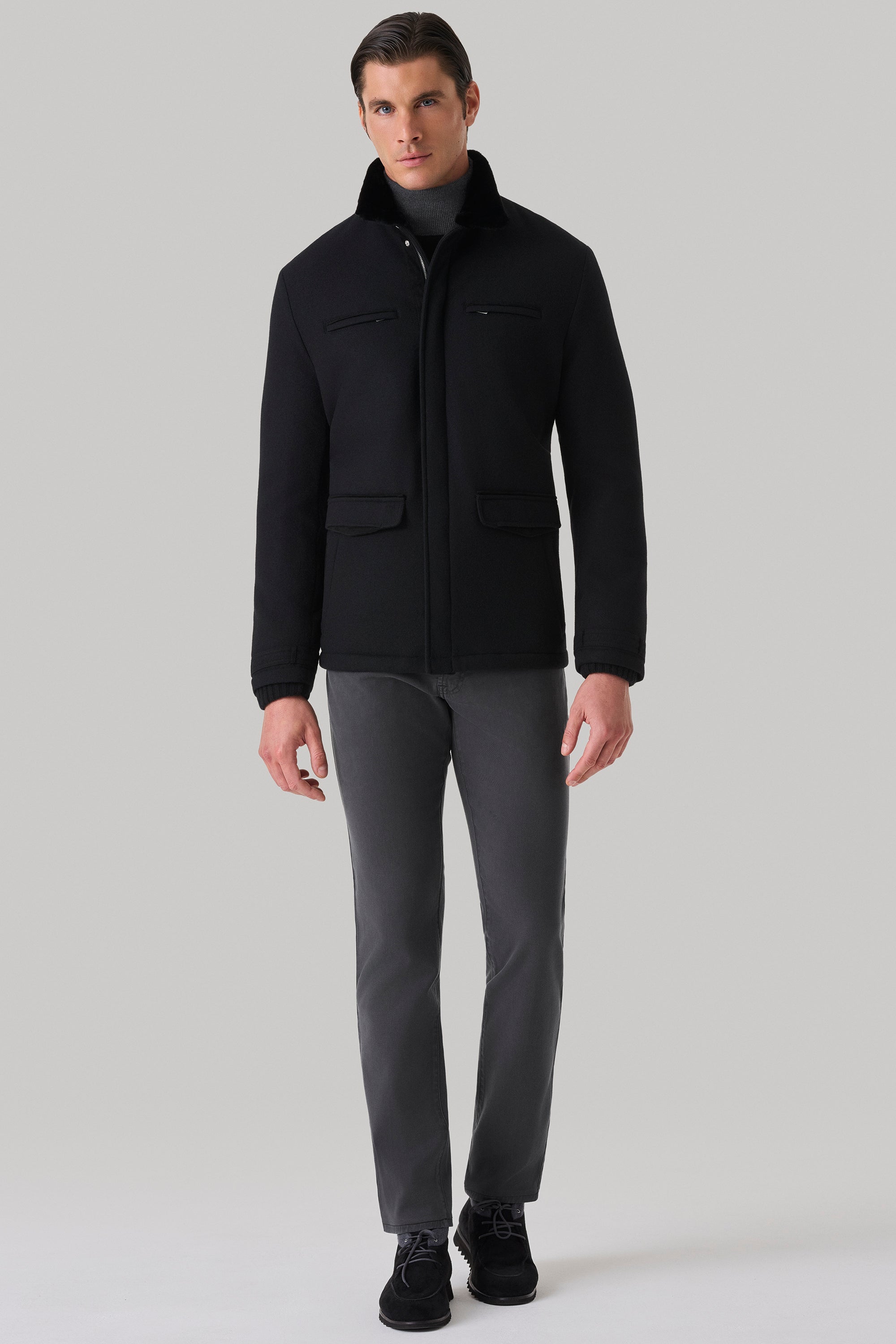 Parka Austin en ultimum cachemire felt et vison