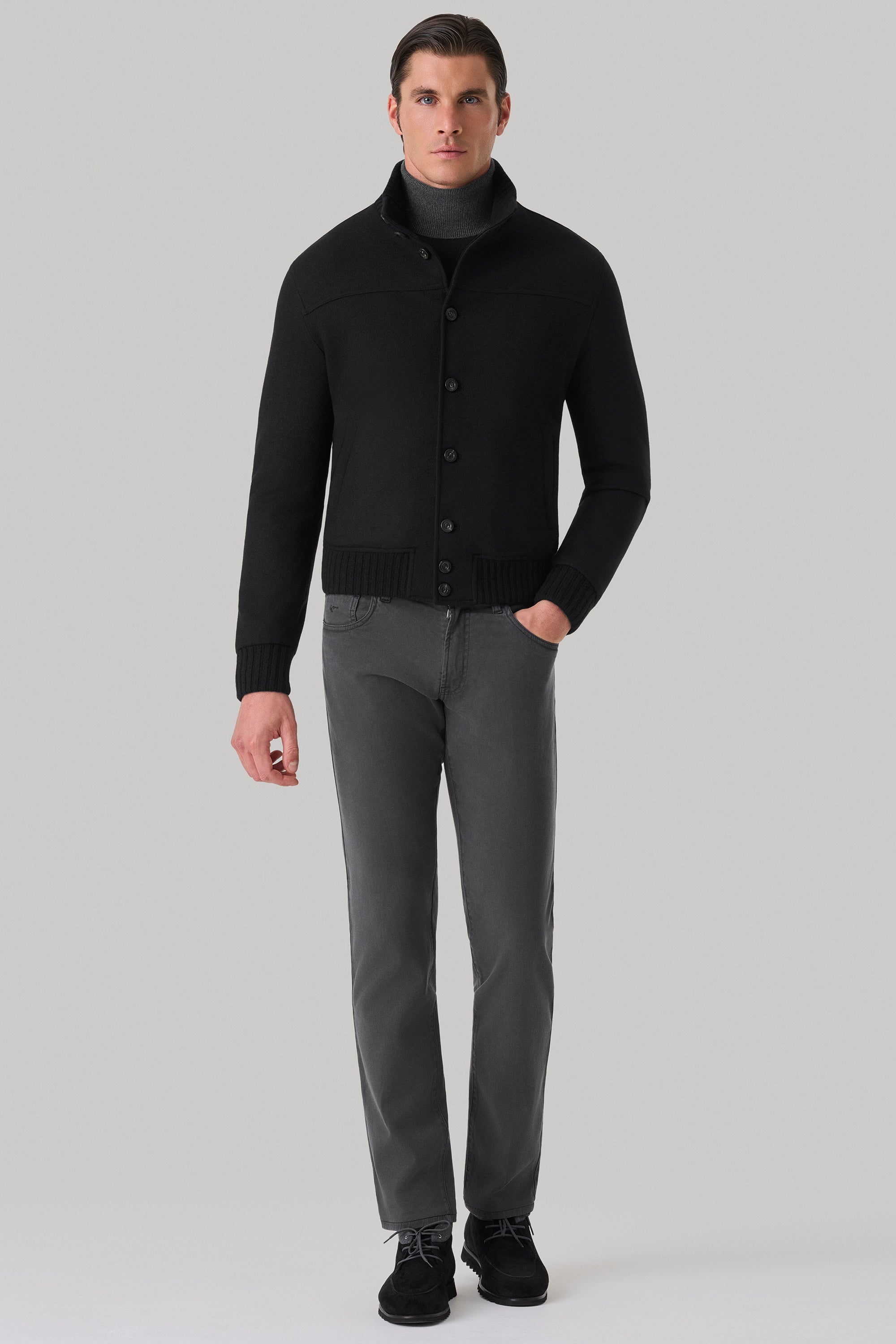 Blouson Confort Bottoni en ultimum cachemire felt double