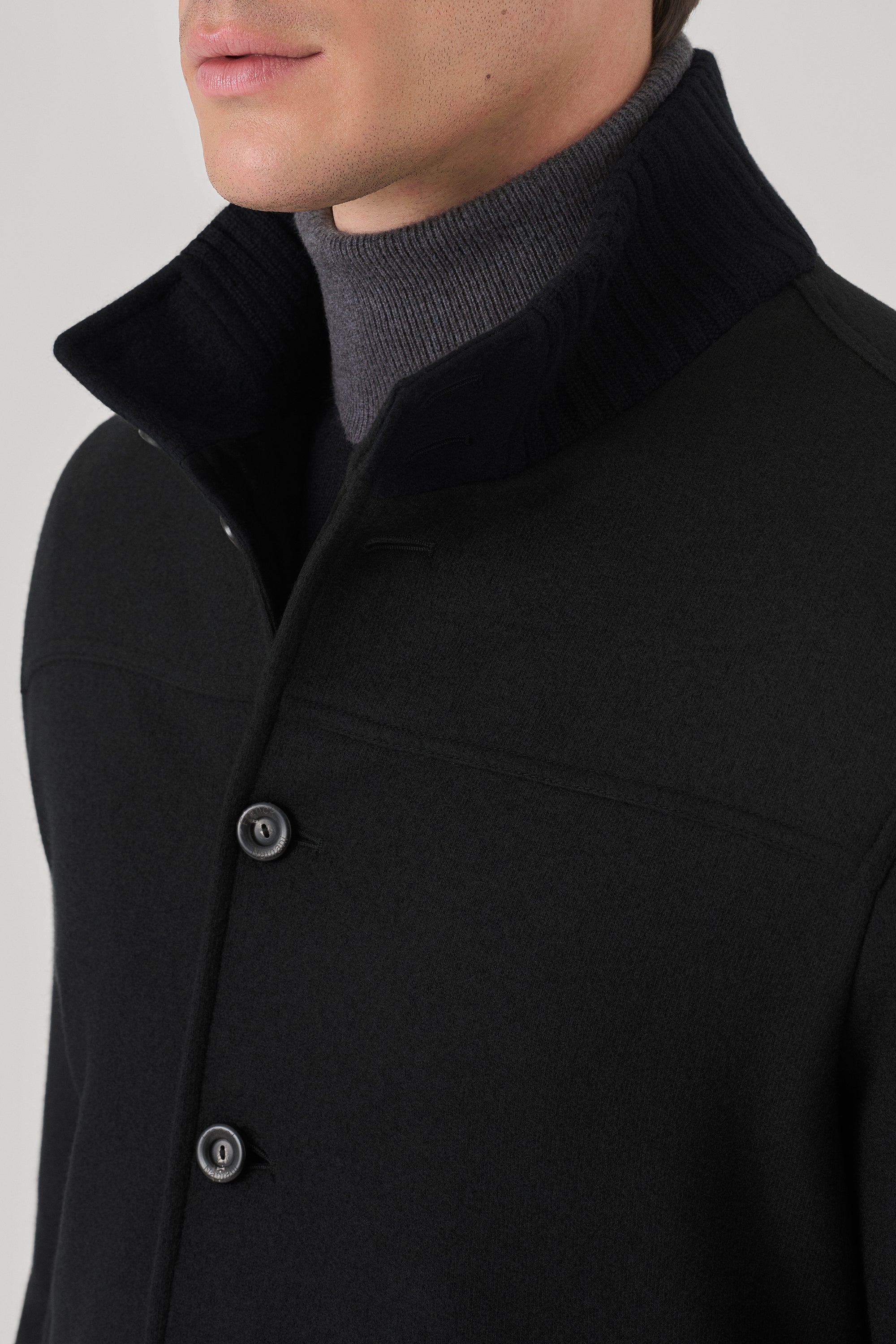 Blouson Confort Bottoni en ultimum cachemire felt double