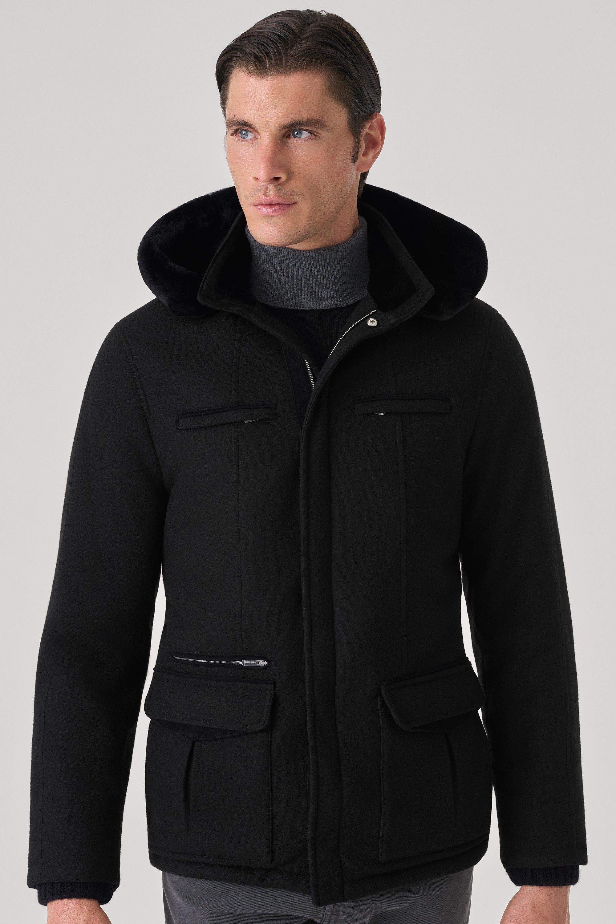 ELVIS ultimum cashmere® felt parka lined with mink