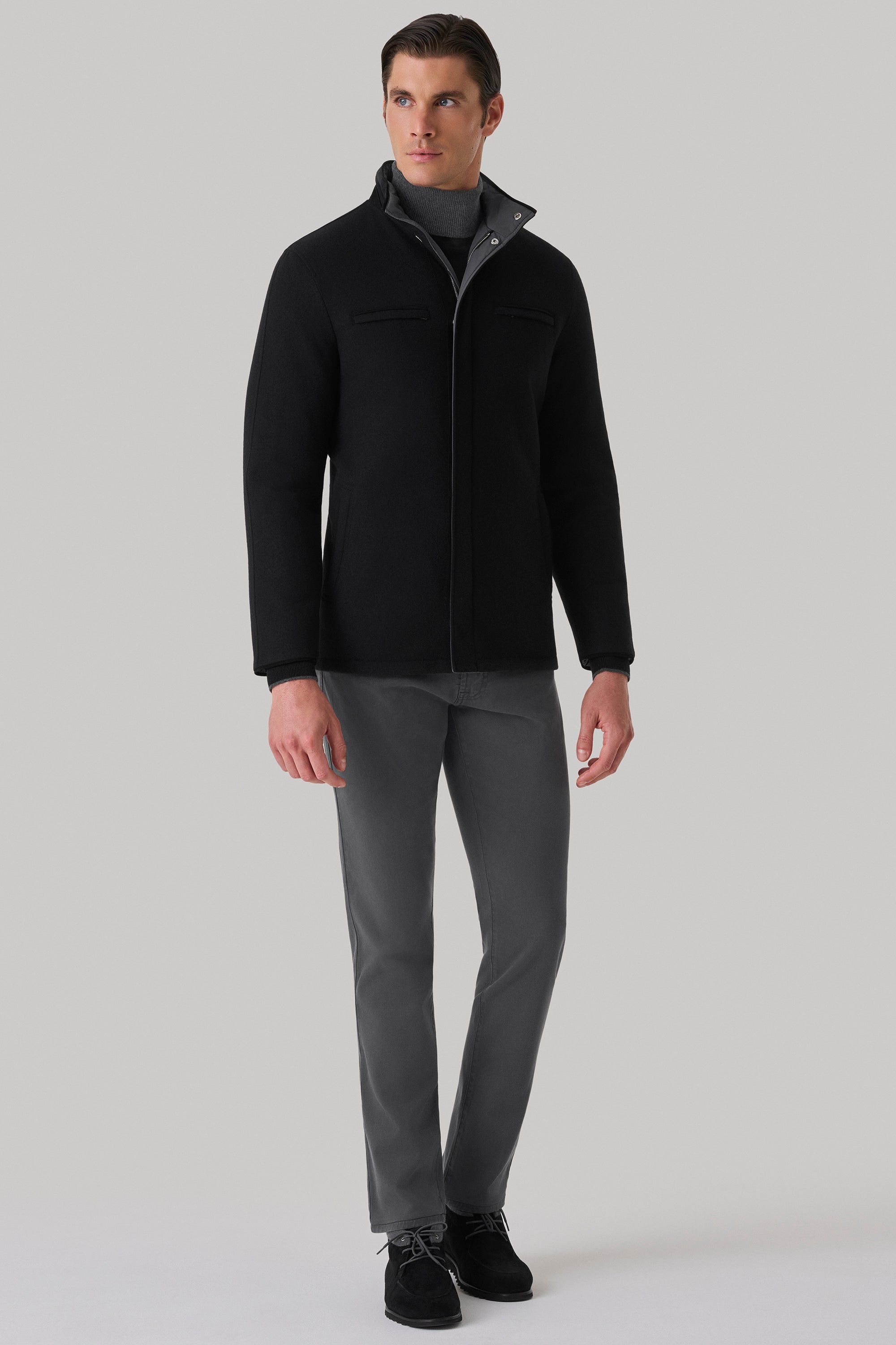 Parka Tom réversible en ultimum cachemire felt et silk nylon ultra-light
