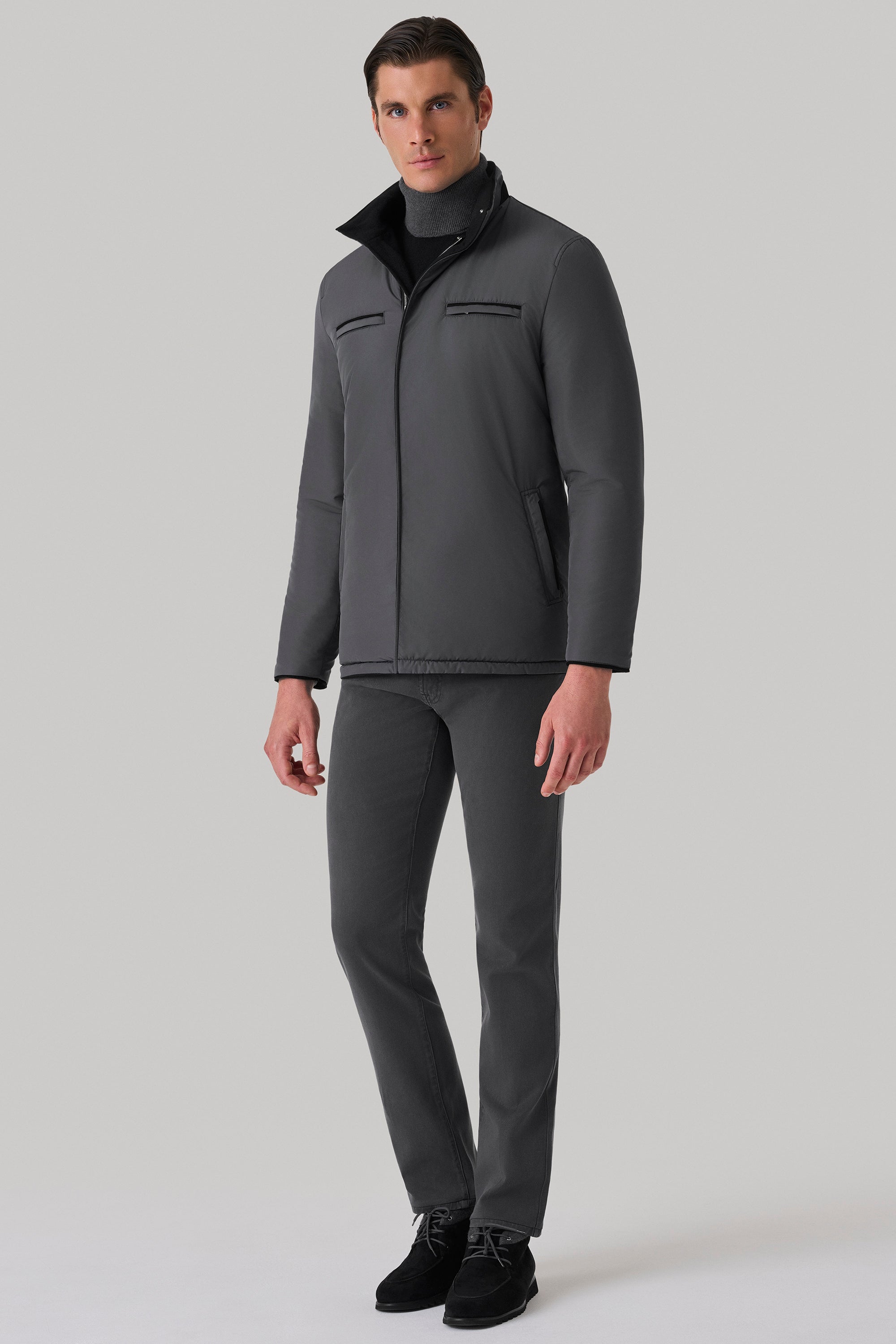 Parka Tom réversible en ultimum cachemire felt et silk nylon ultra-light