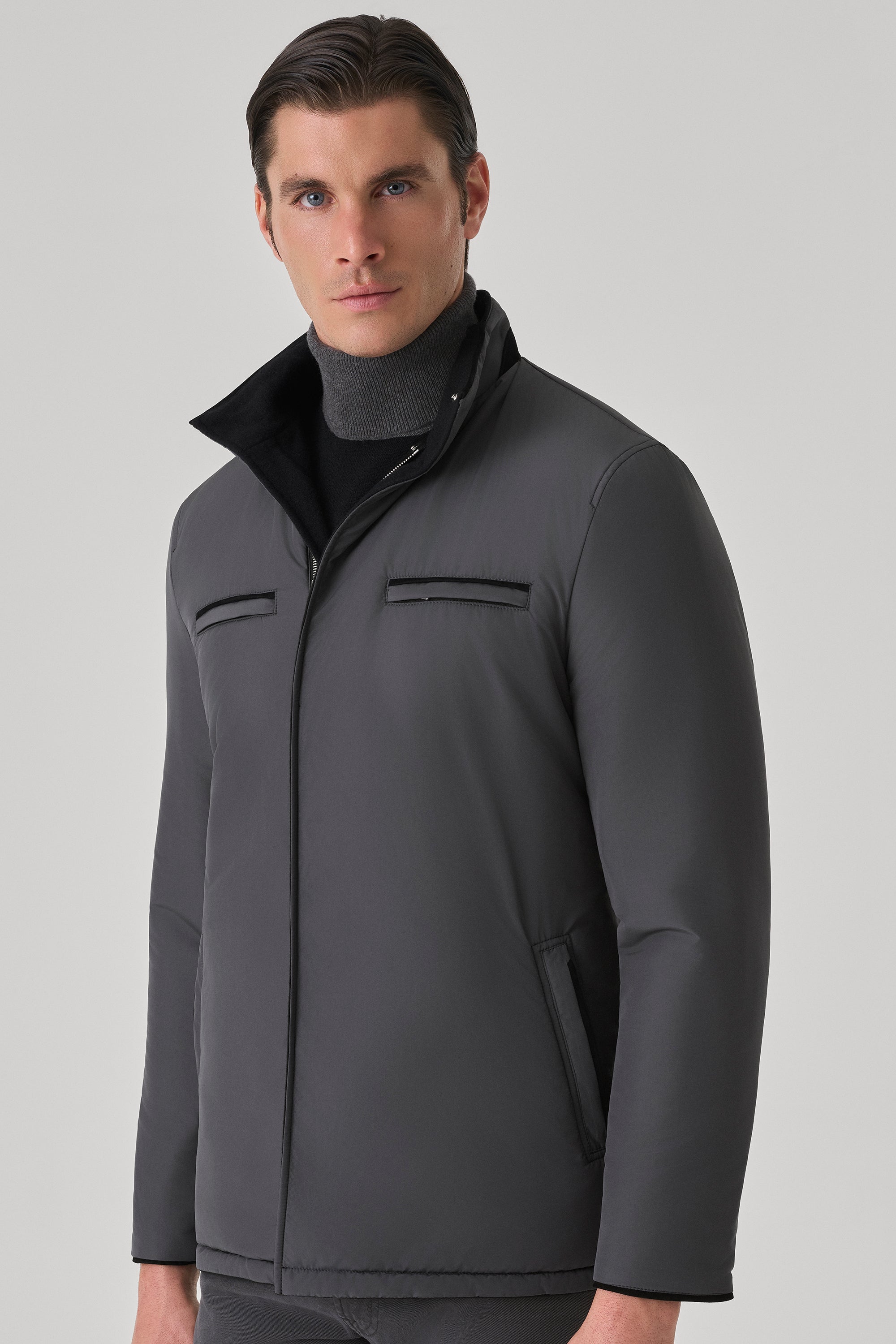 Parka Tom réversible en ultimum cachemire felt et silk nylon ultra-light