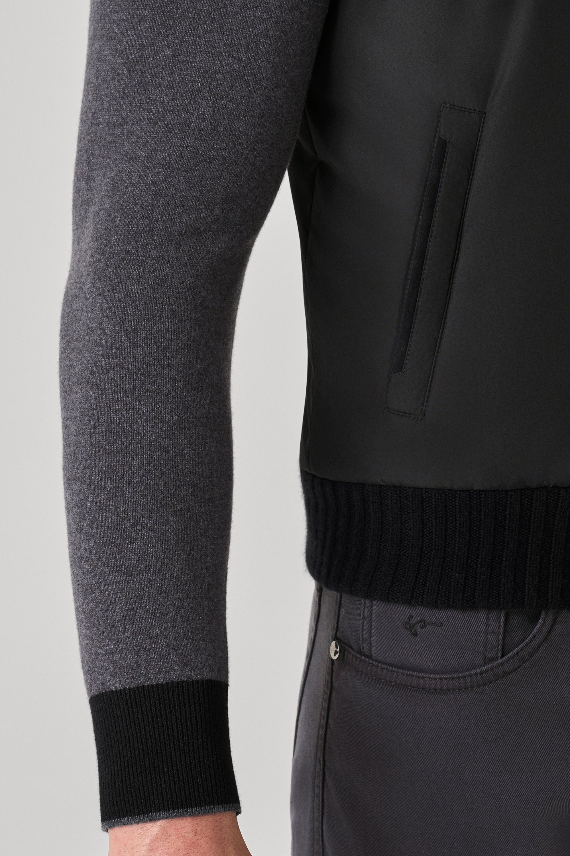 Gilet Elvis en silk nylon ultra-light et vison