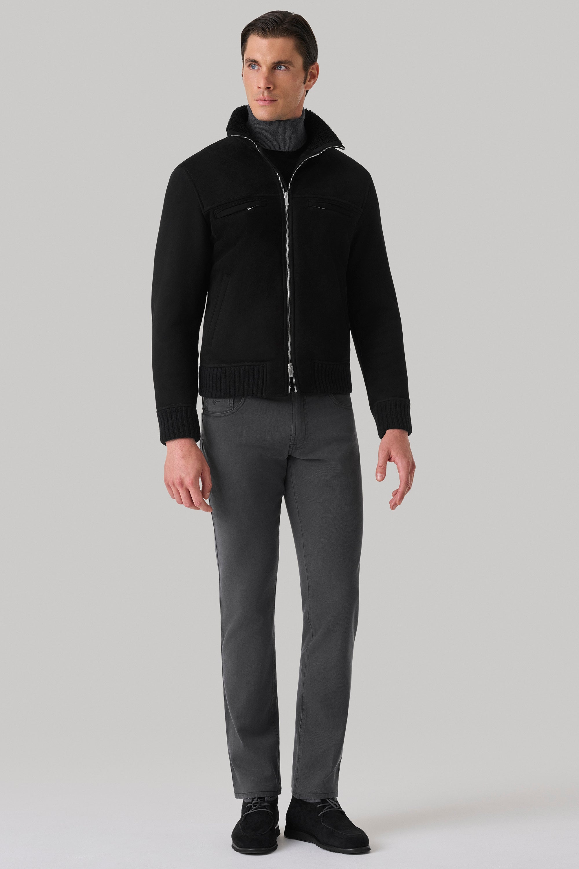 Blouson Cortina en suède, doublure en mouton