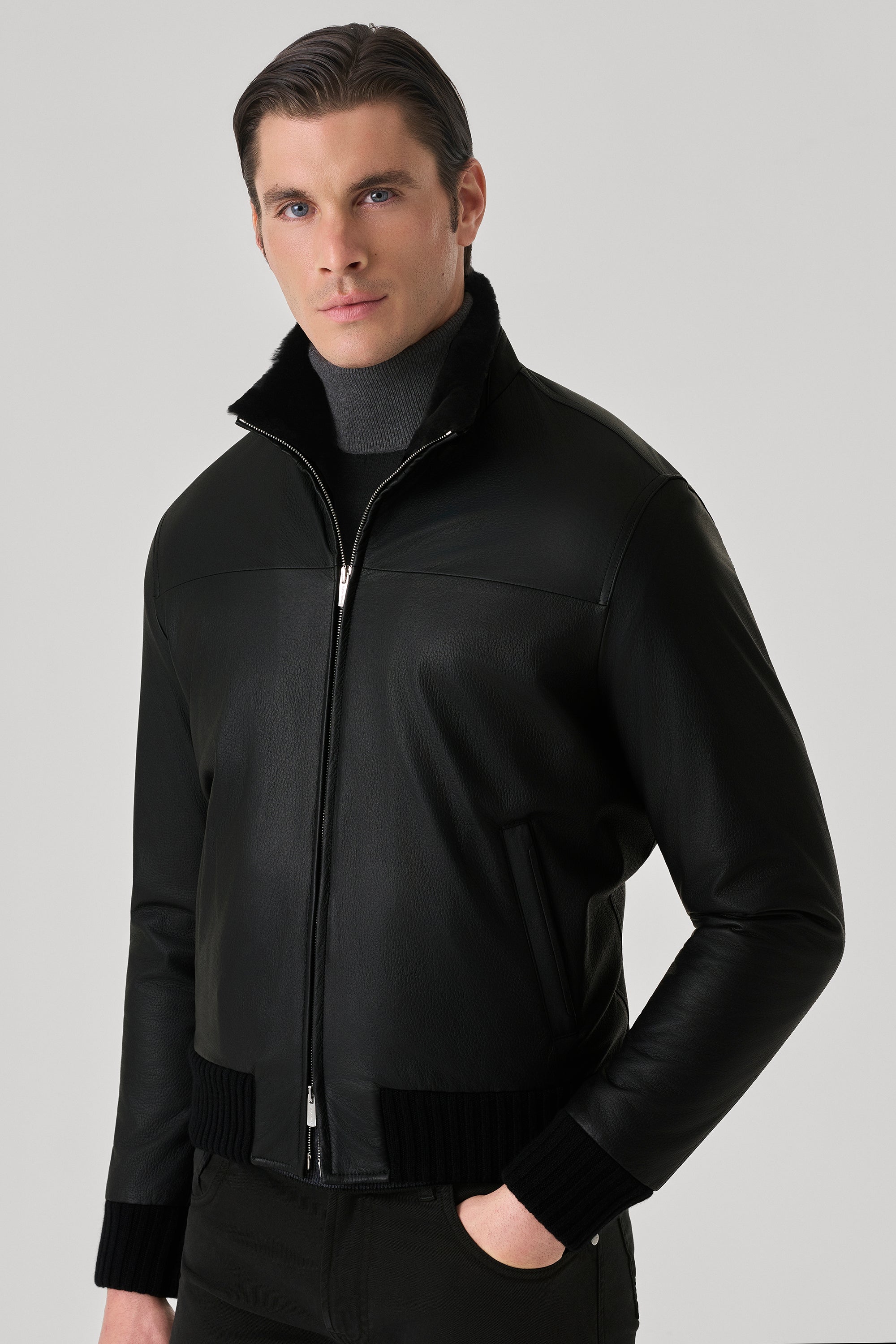 Comfort deer leather jacket