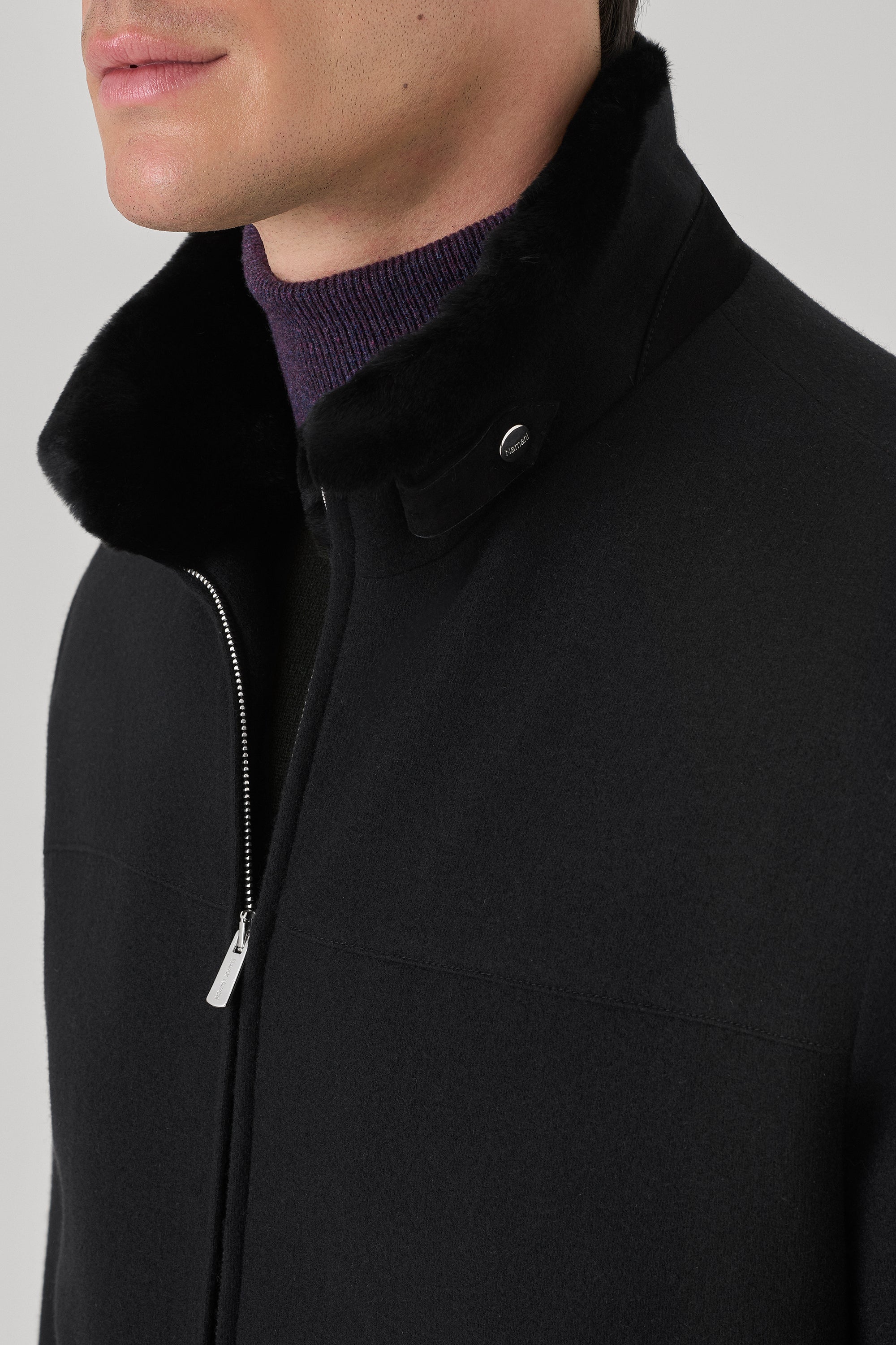 Blouson Confort en ultimum cachemire felt et vison