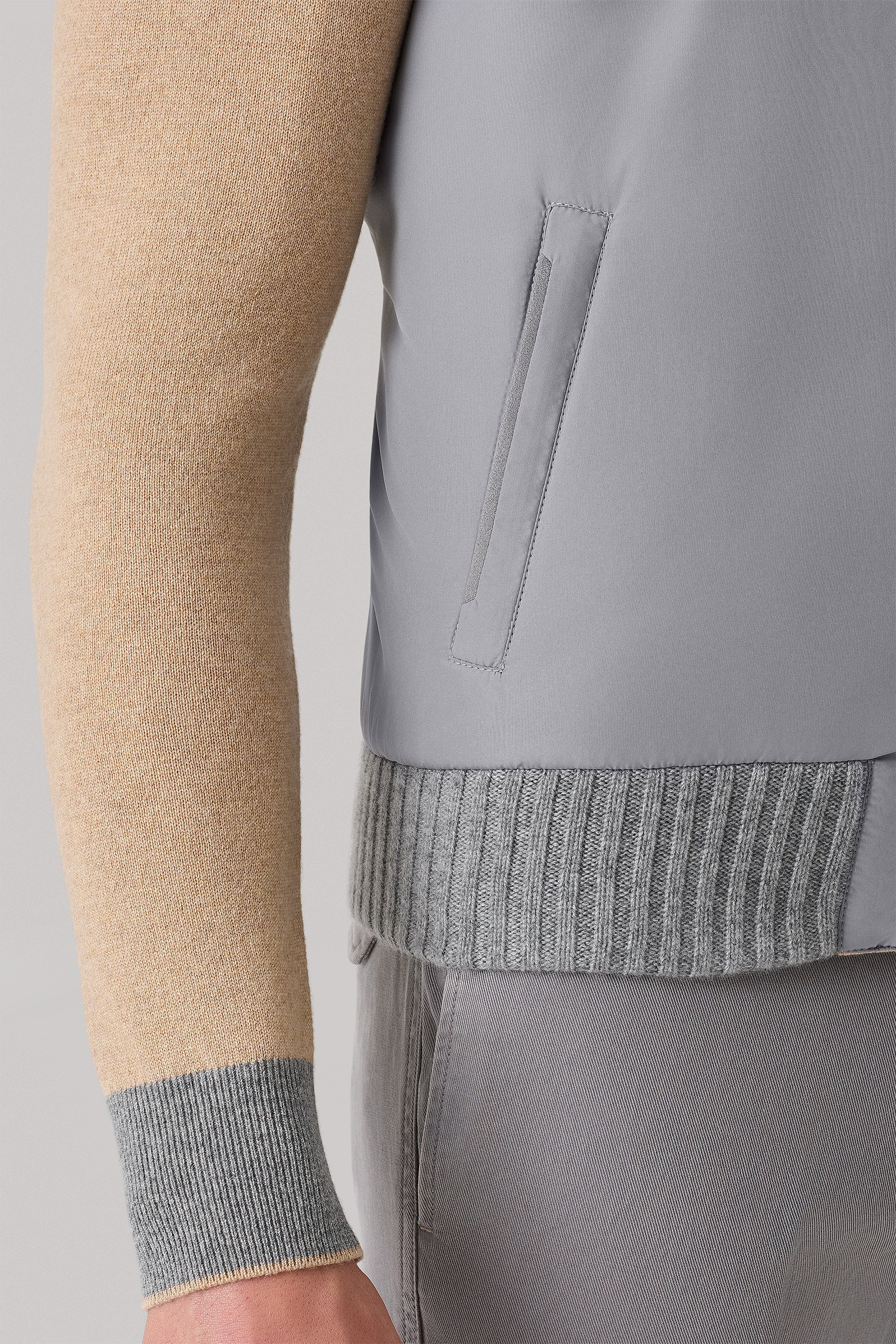 Gilet Tom Réversible en ultimum cachemire felt et silk nylon ultra-light