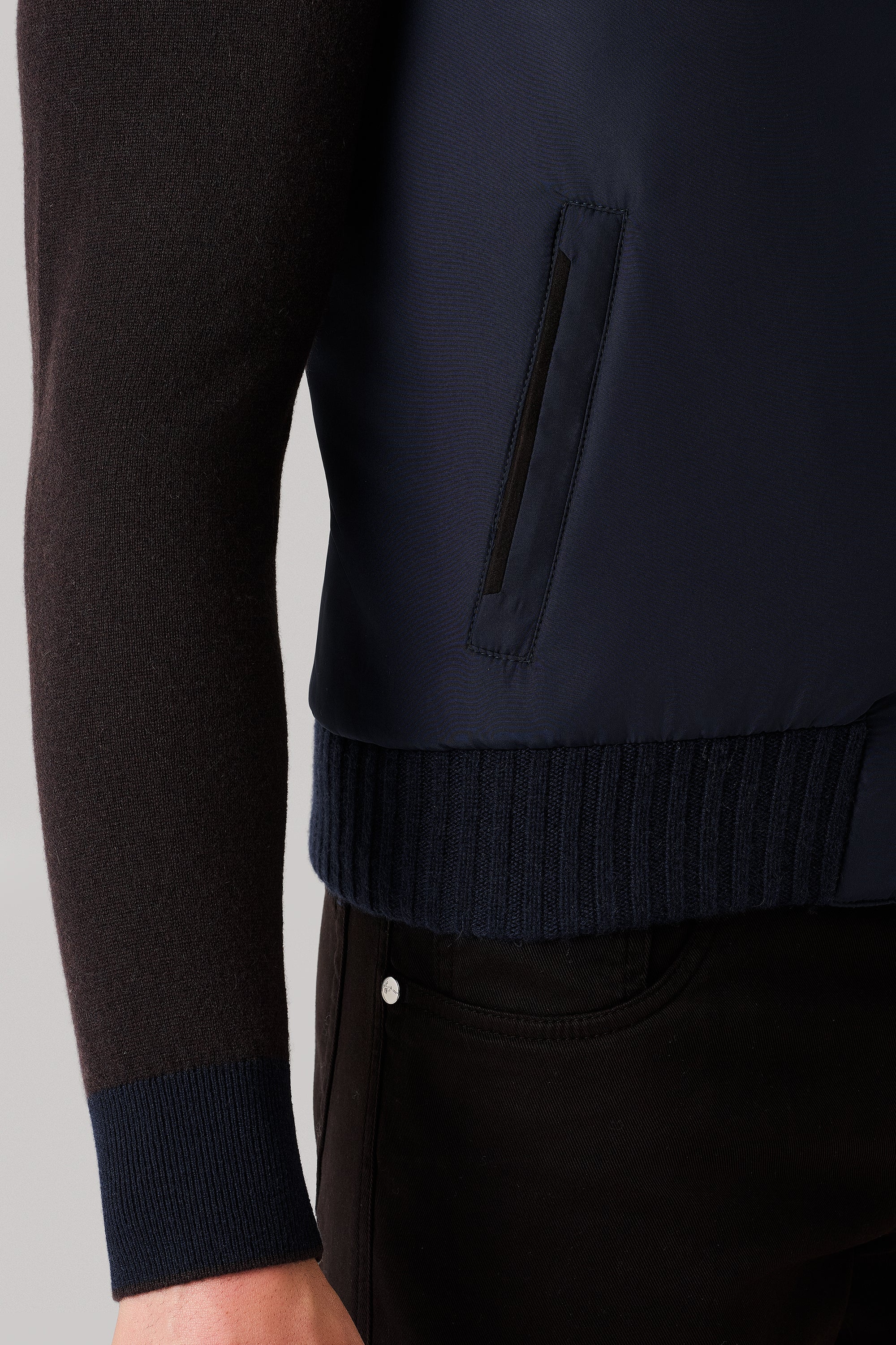 Gilet Tom Réversible en ultimum cachemire felt et silk nylon ultra-light