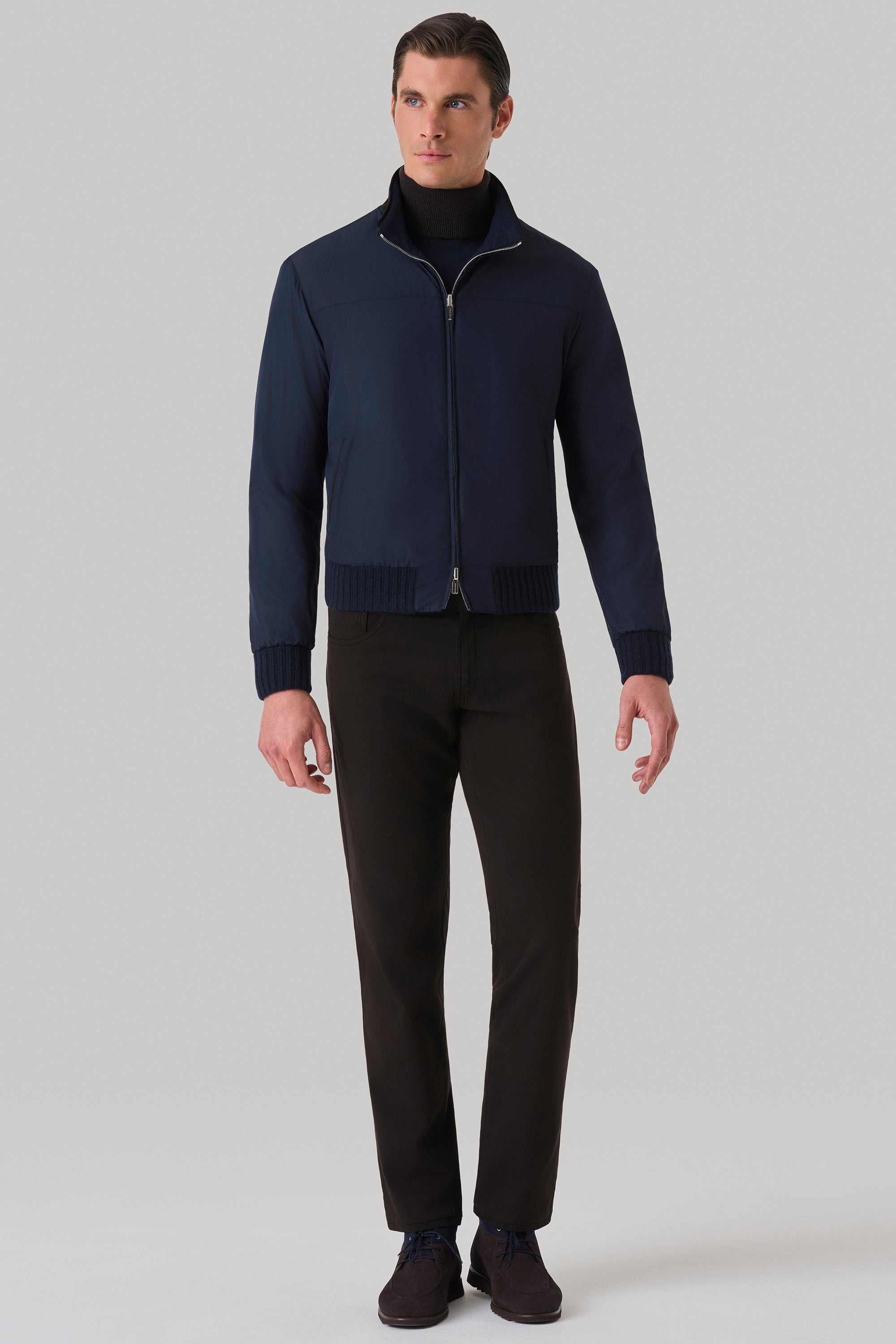 CONFORT Reversible jacket in ultimum cashmere® felt and ultra-light silk nylon