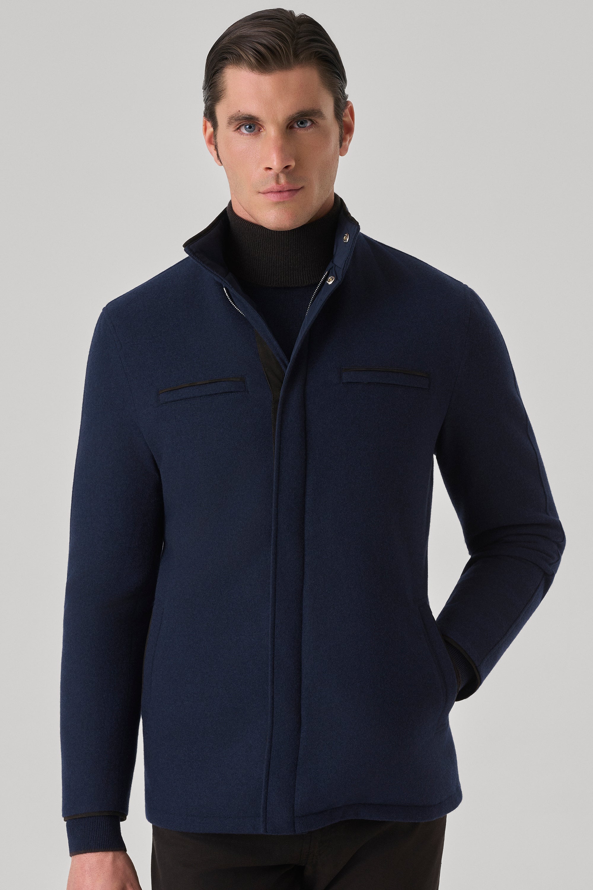 Parka Tom réversible en ultimum cachemire felt et silk nylon ultra-light