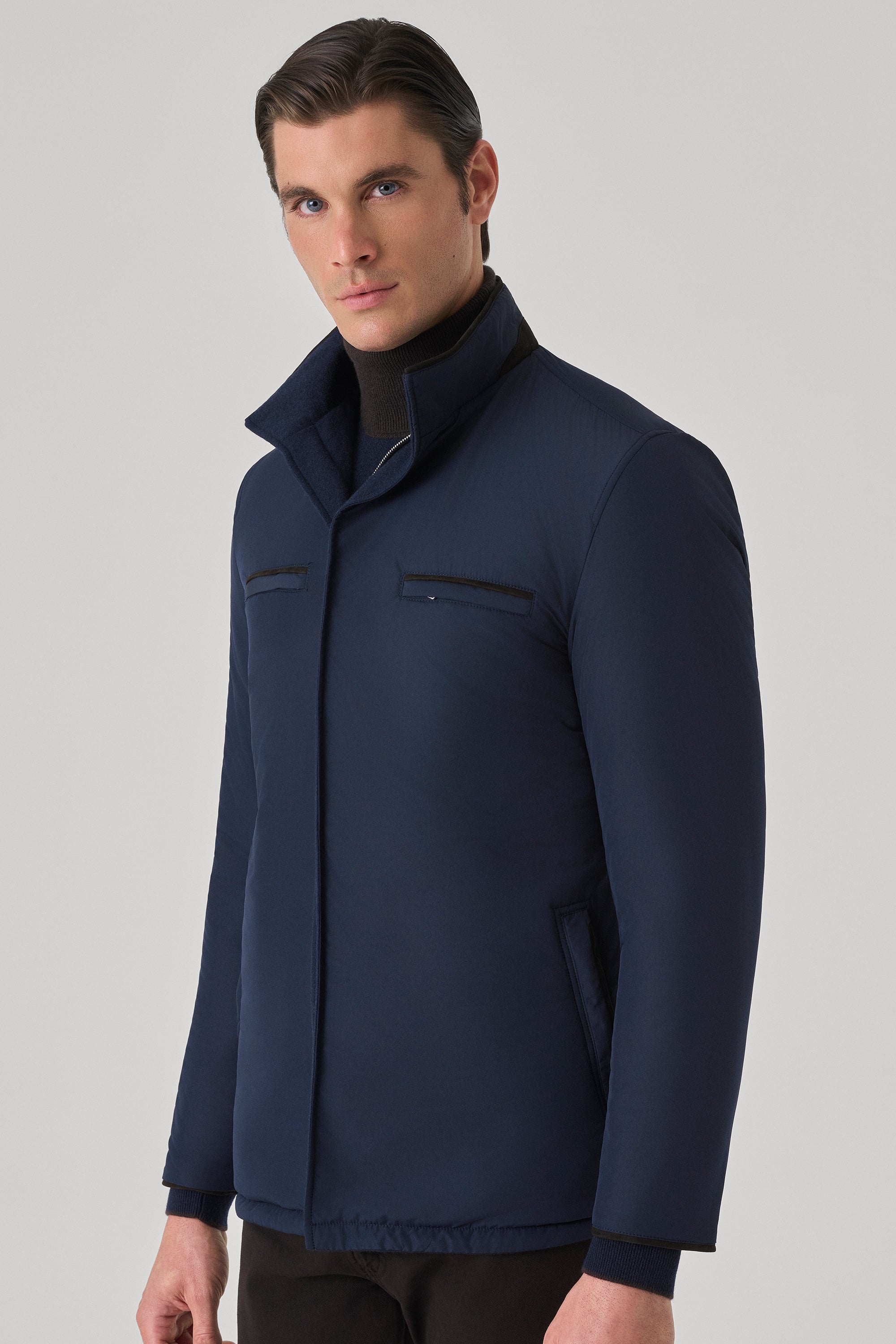 Parka Tom réversible en ultimum cachemire felt et silk nylon ultra-light