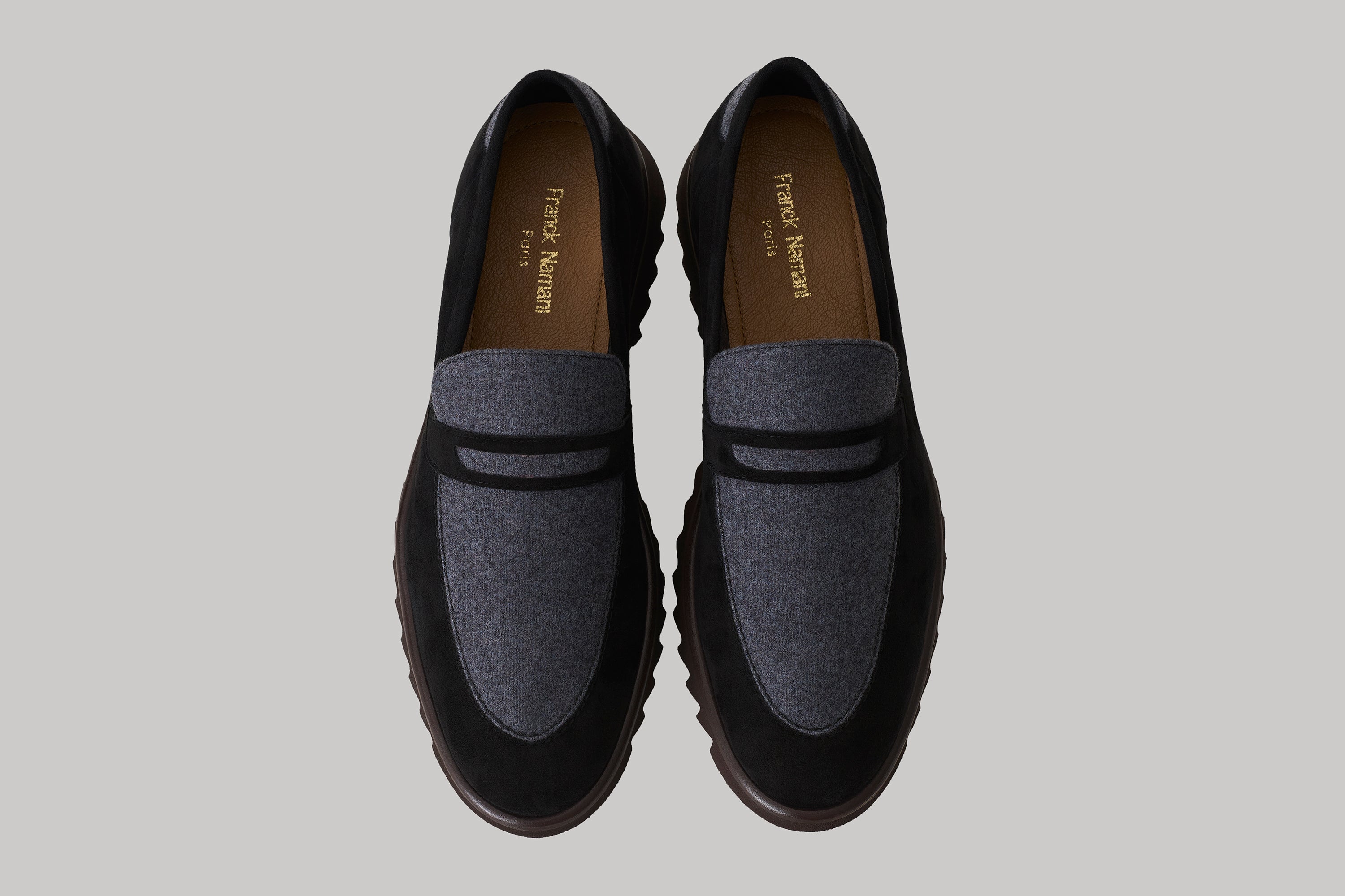 Mocassins Brooklyn en suède et ultimum cachemire