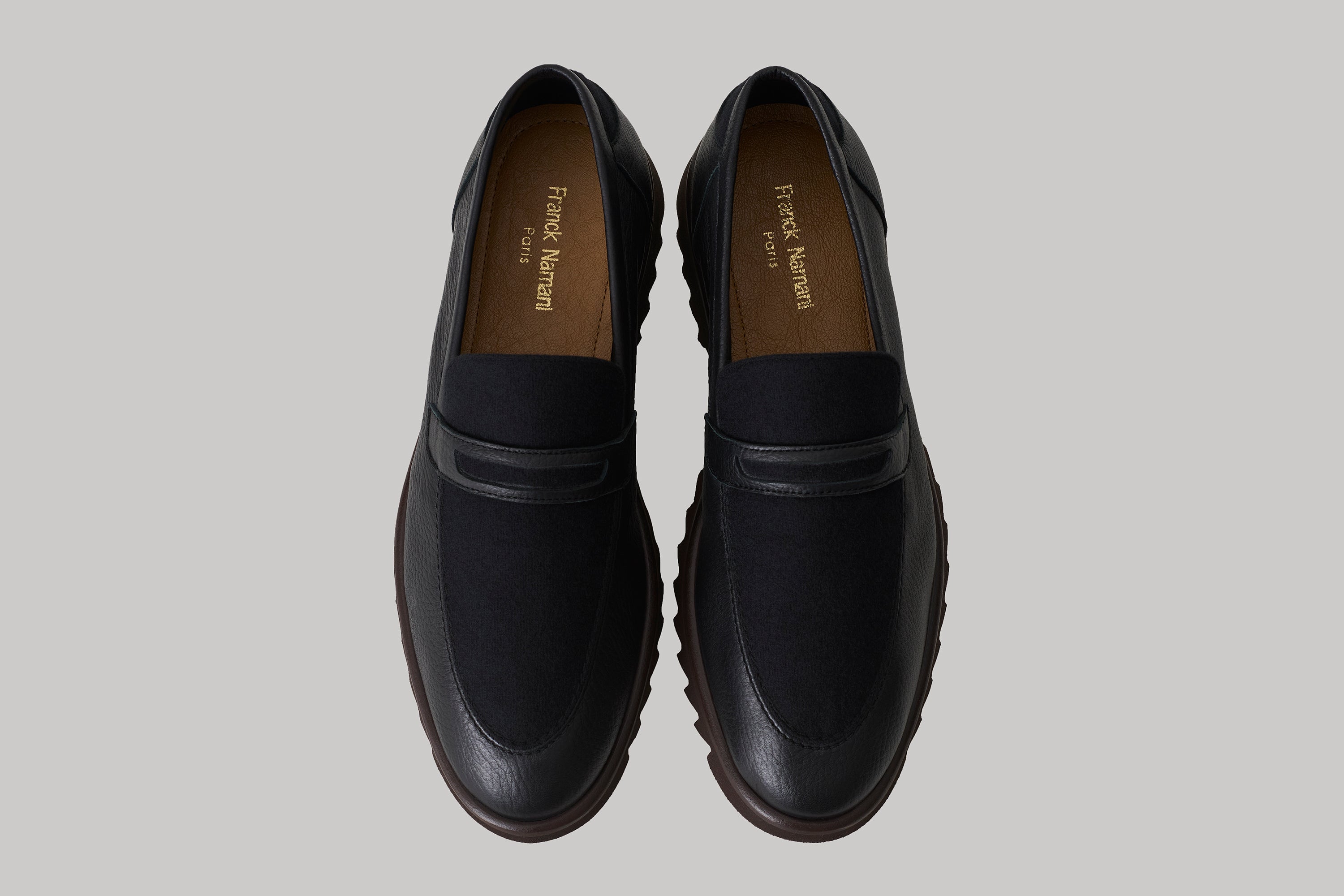 Mocassin Brooklyn en cuir de cerf et ultimum cachemire felt