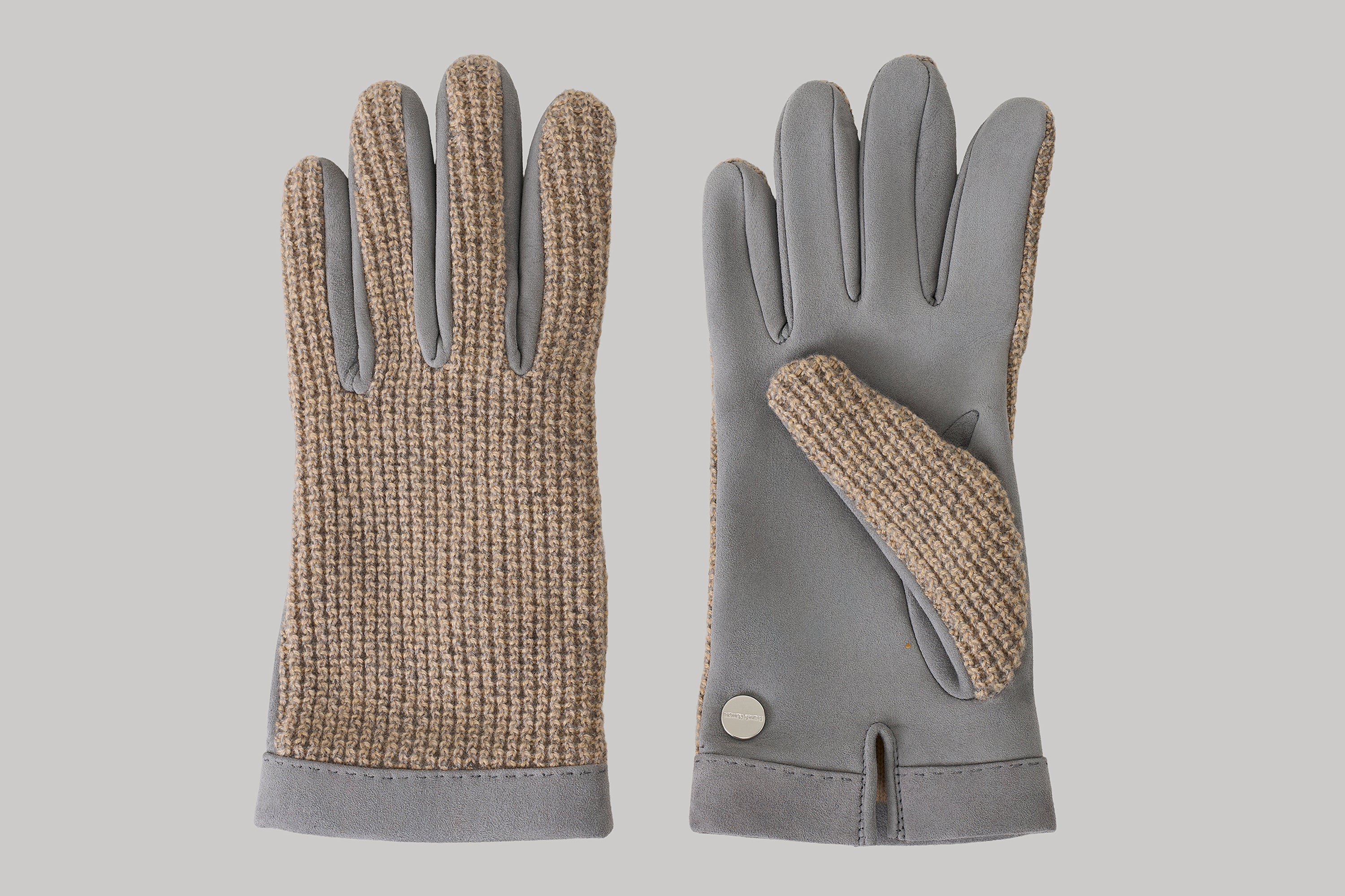Gants bicolores en utlimum cachemire et suède