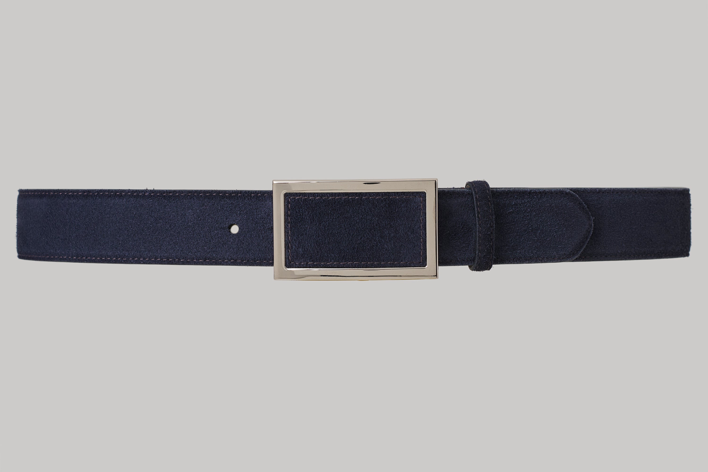 Ceinture en suède à boucle rectangle