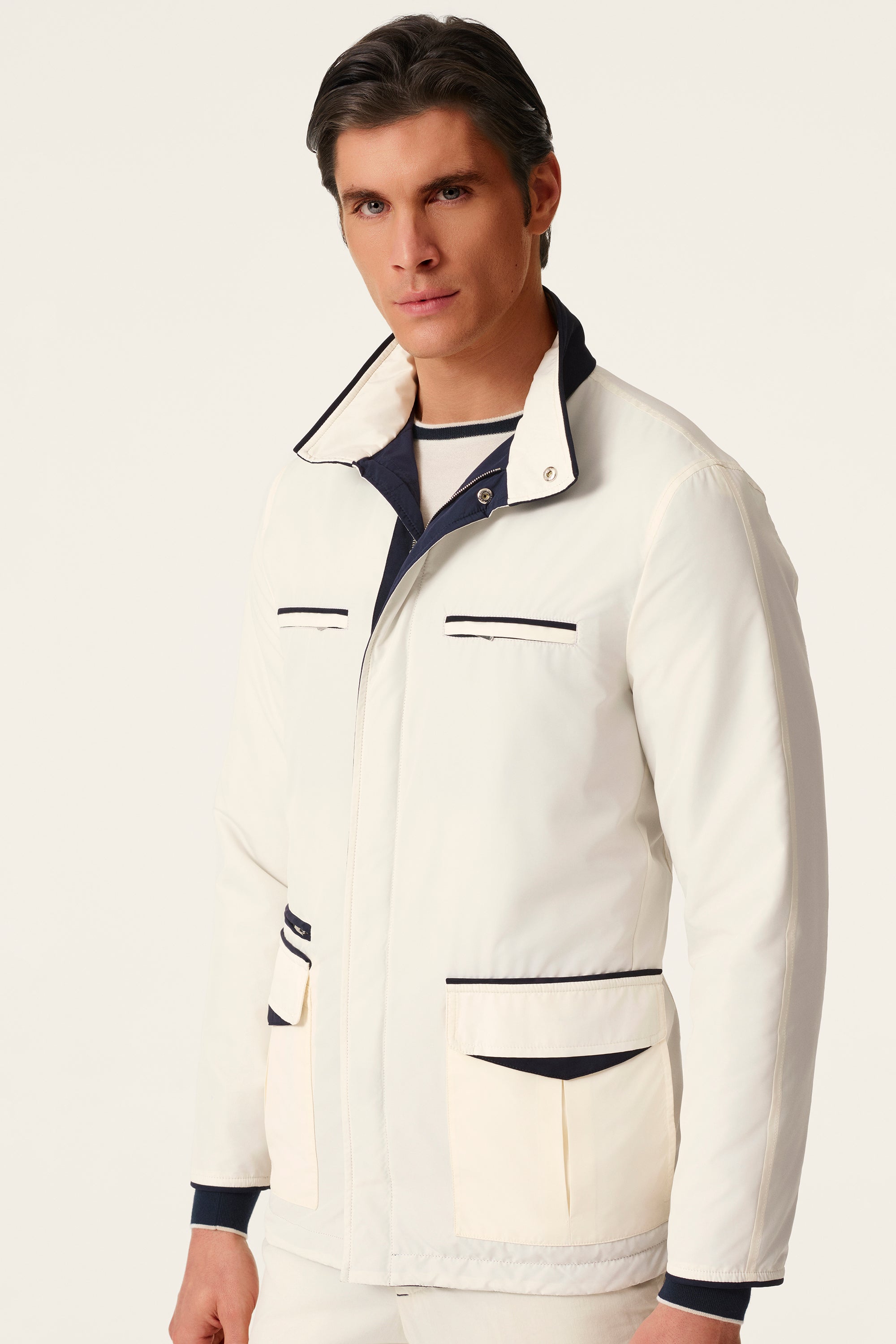 TOM reversible ultra-light silk nylon parka