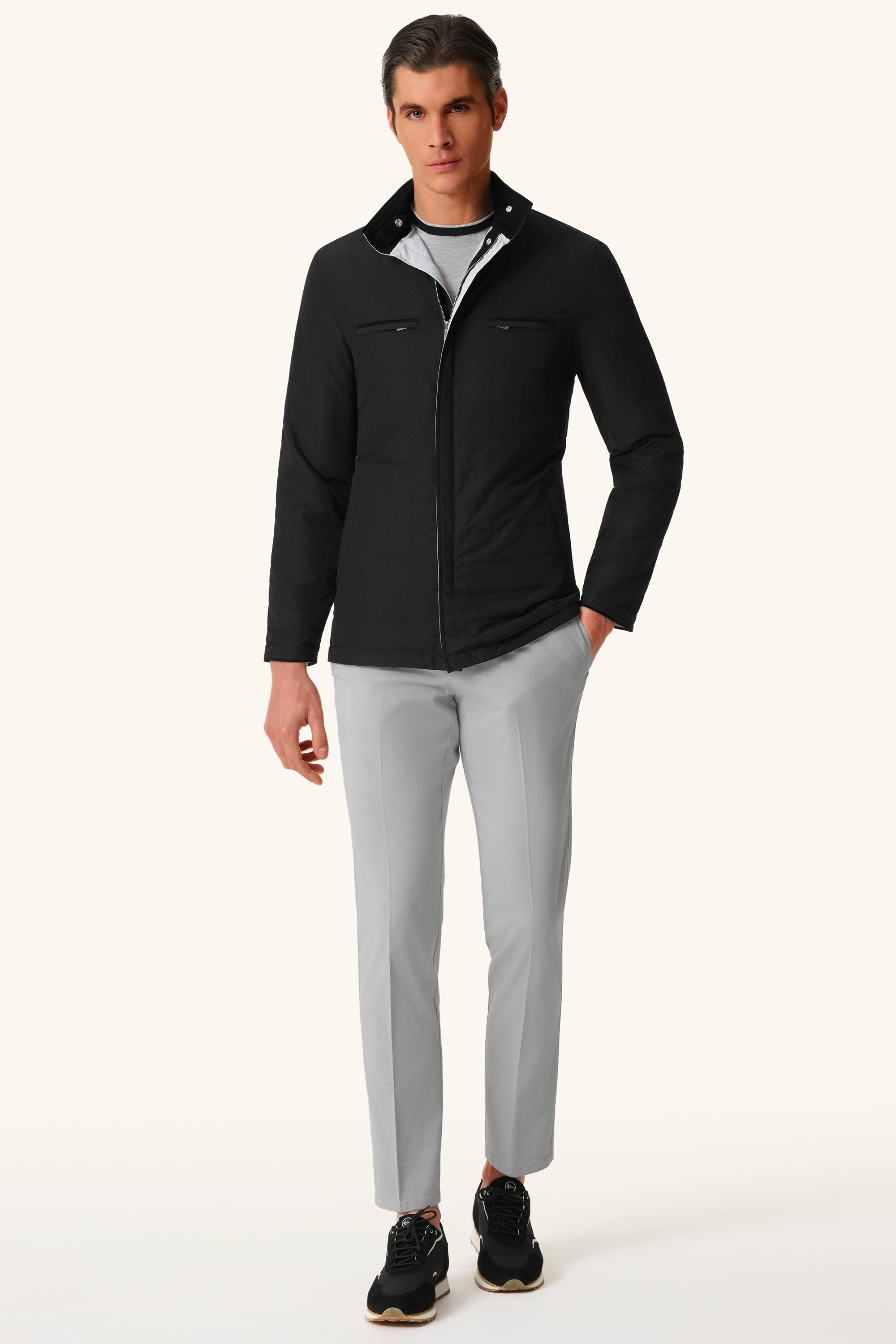 TOM reversible ultra-light silk nylon parka
