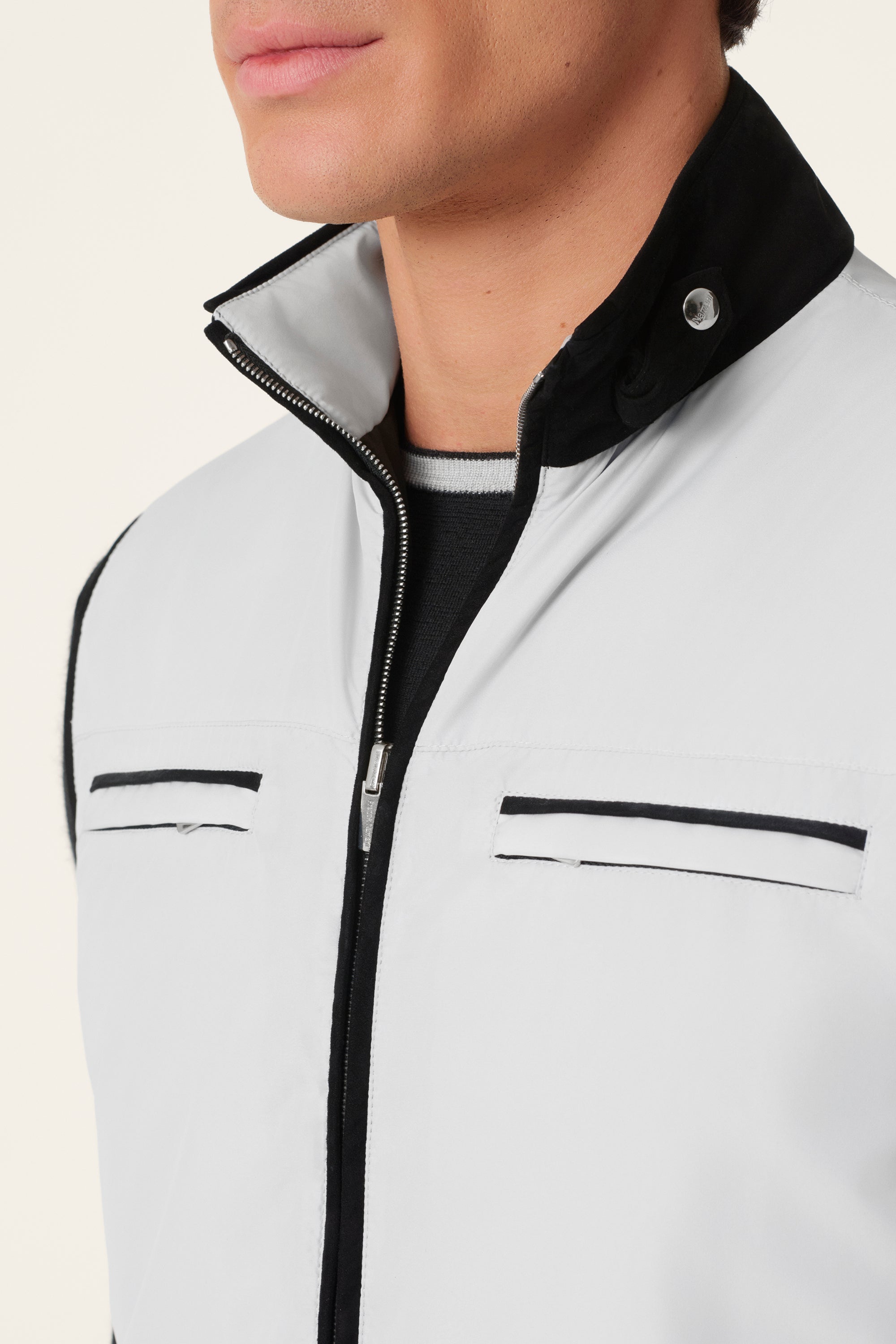Reversible ultra-light silk nylon vest TOM