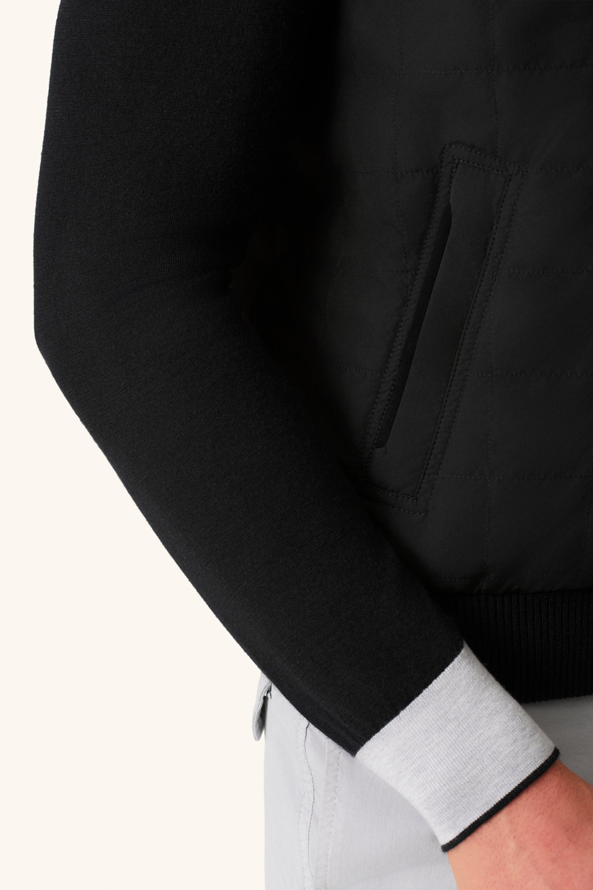 Reversible ultra-light silk nylon vest TOM