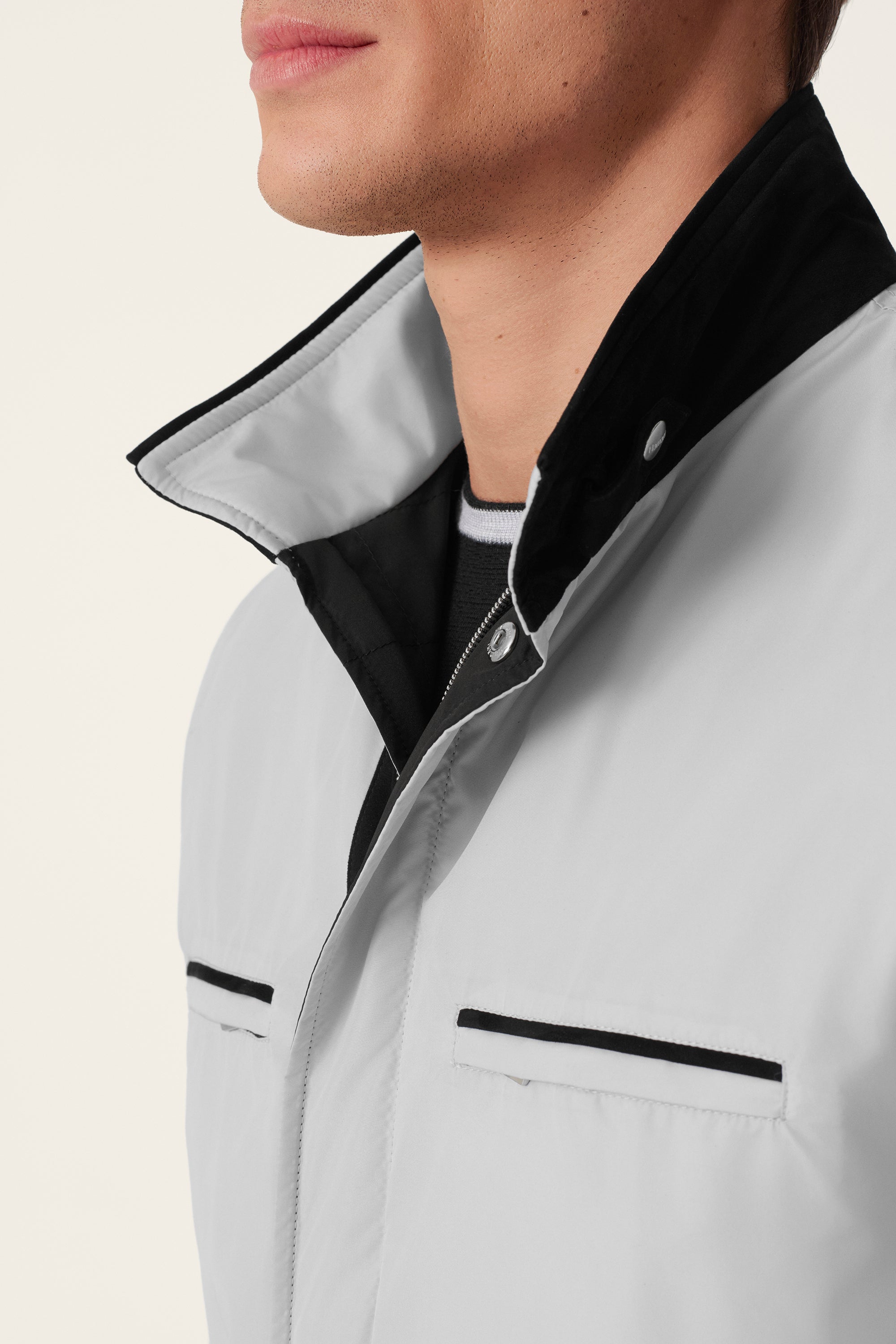TOM reversible ultra-light silk nylon parka