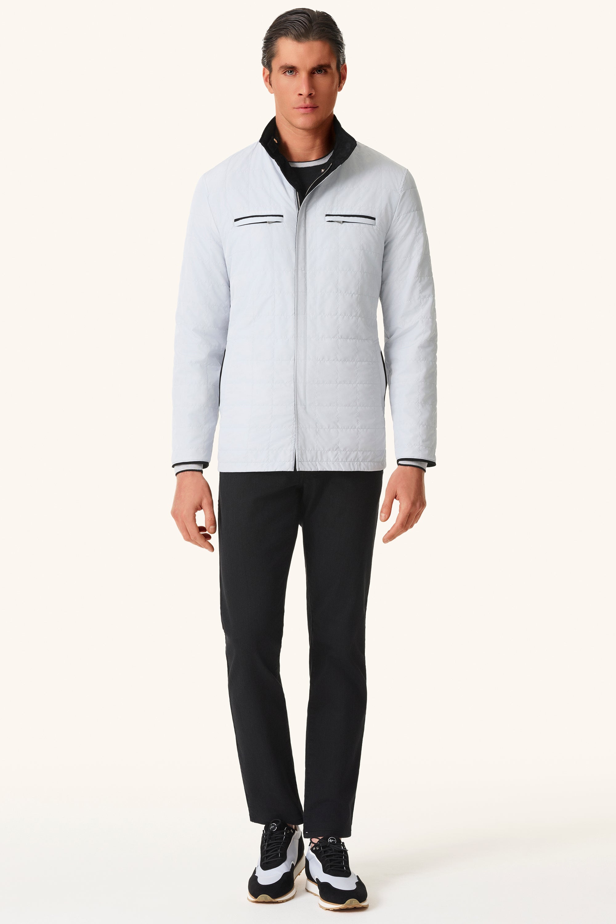 Parka réversible en suède et silk nylon ultra-light TOM