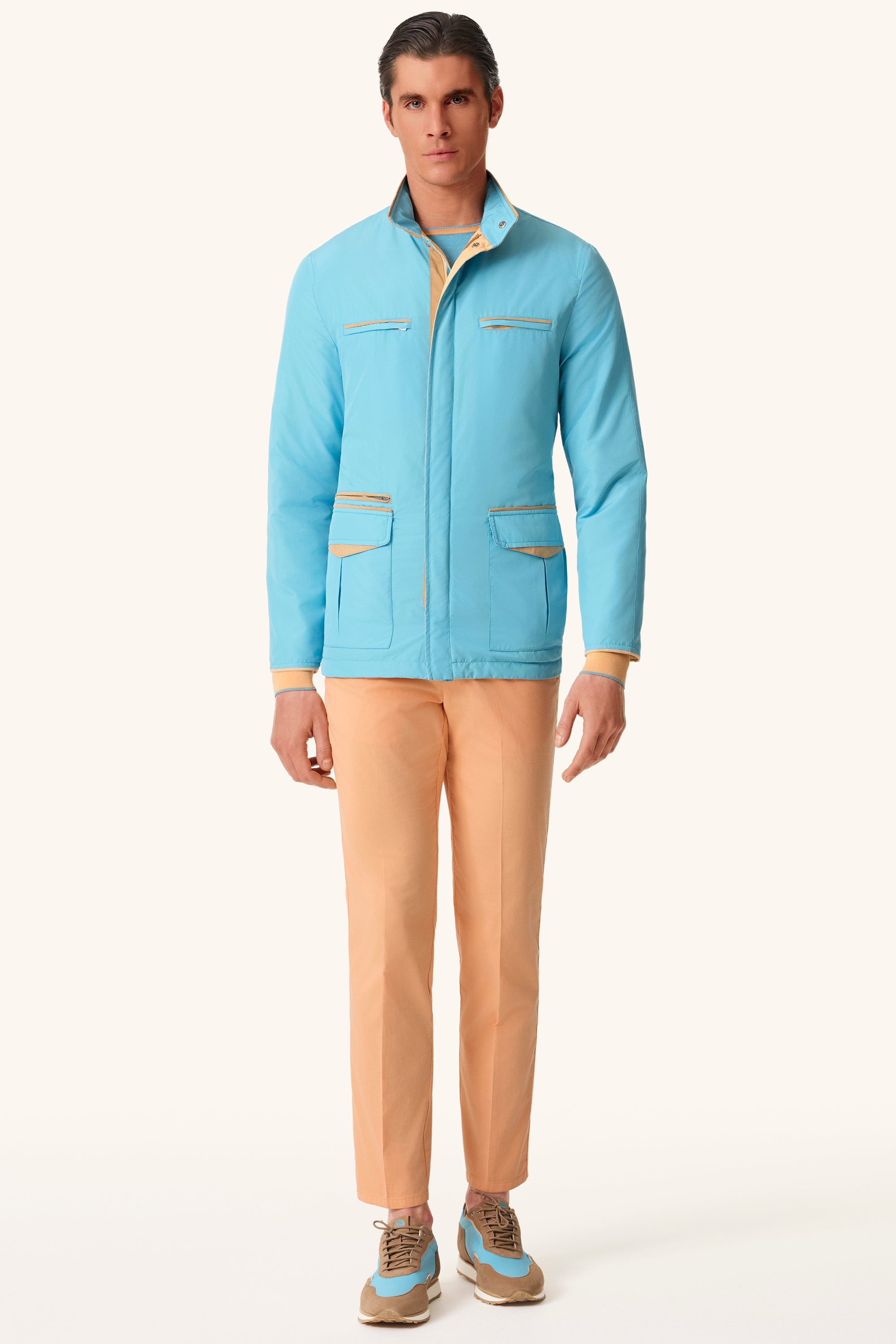 TOM reversible ultra-light silk nylon parka