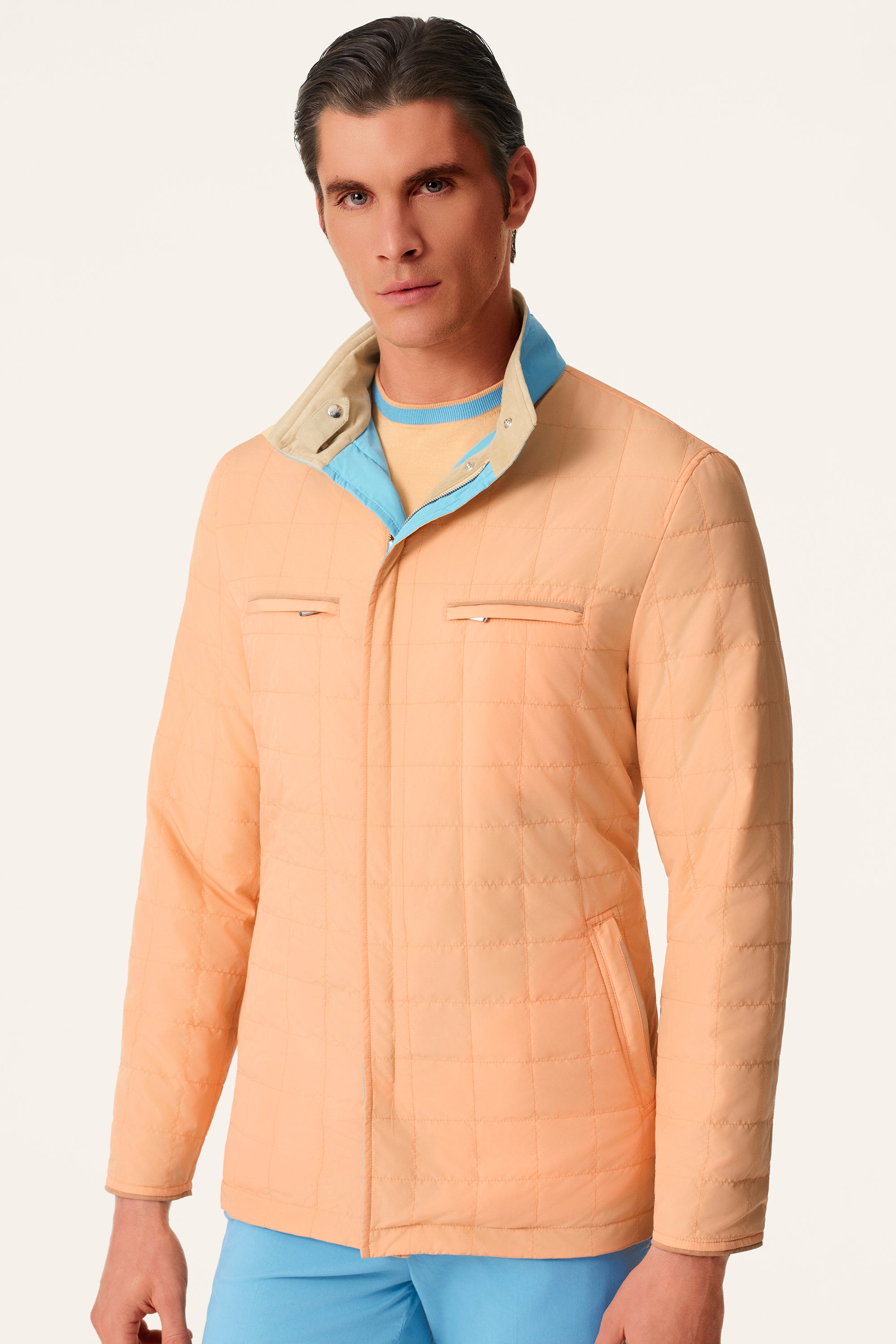 TOM reversible ultra-light silk nylon parka