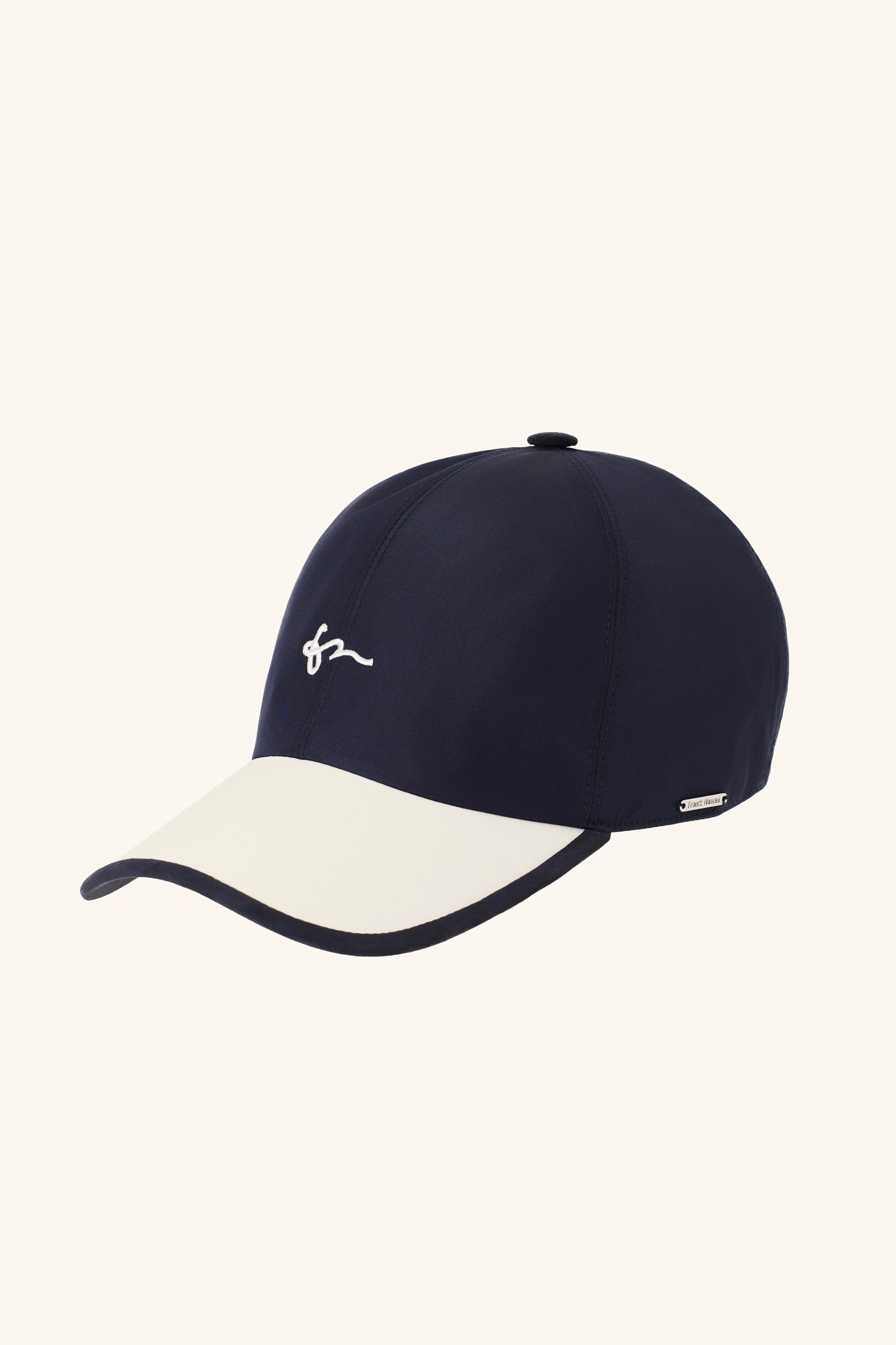 Casquette bicolore en silk nylon ultra-light et suède BASEBALL