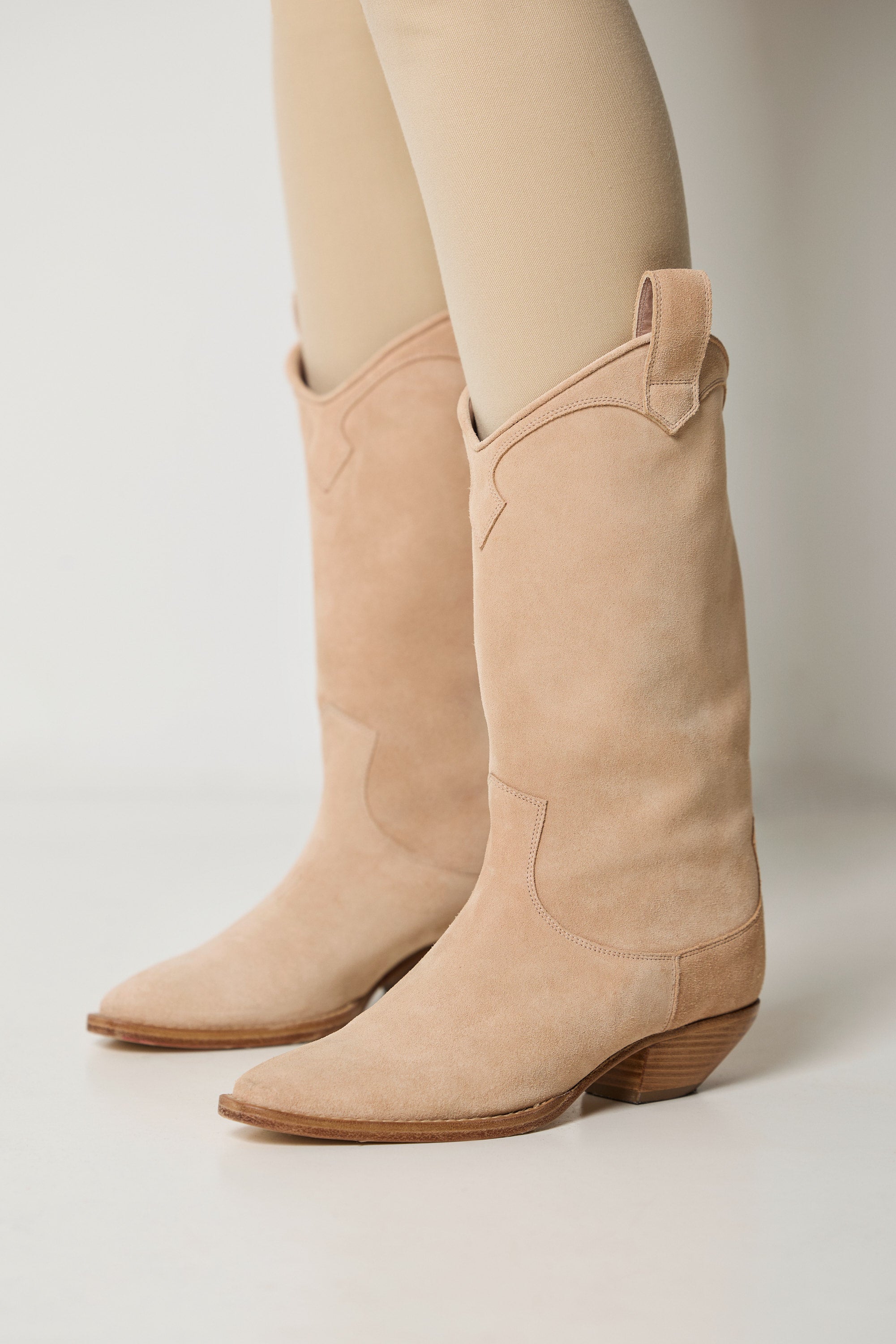 Bottes Western en suède