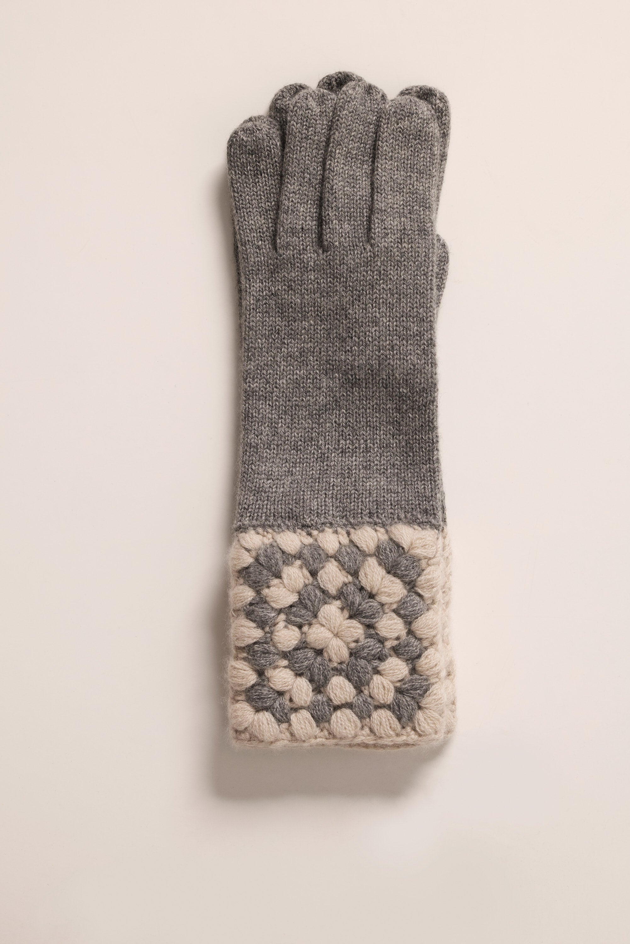 Gants en cachemire crochet